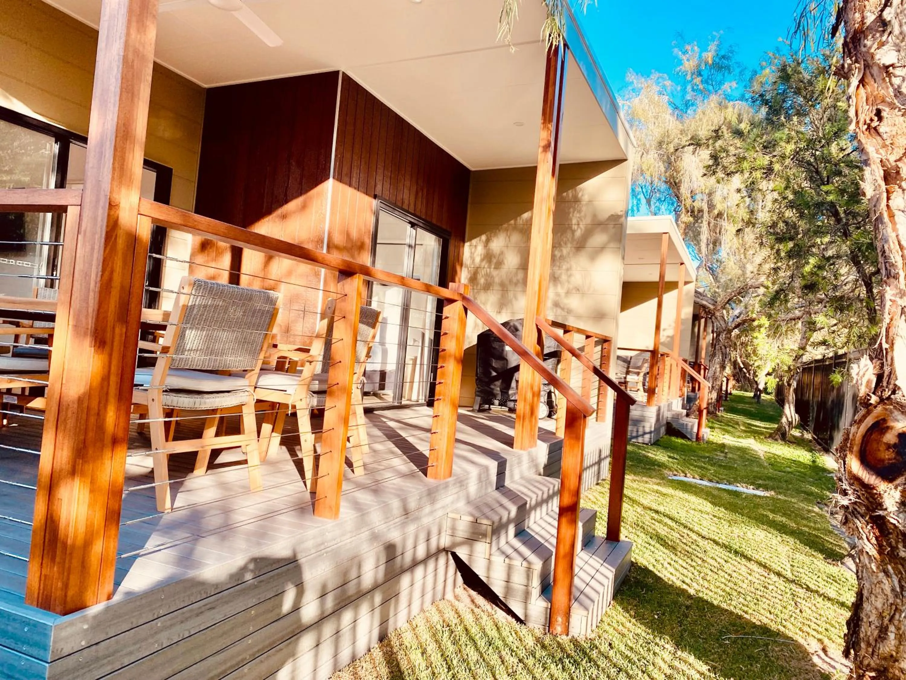 Balcony/Terrace in BIG4 Tweed Billabong Holiday Park