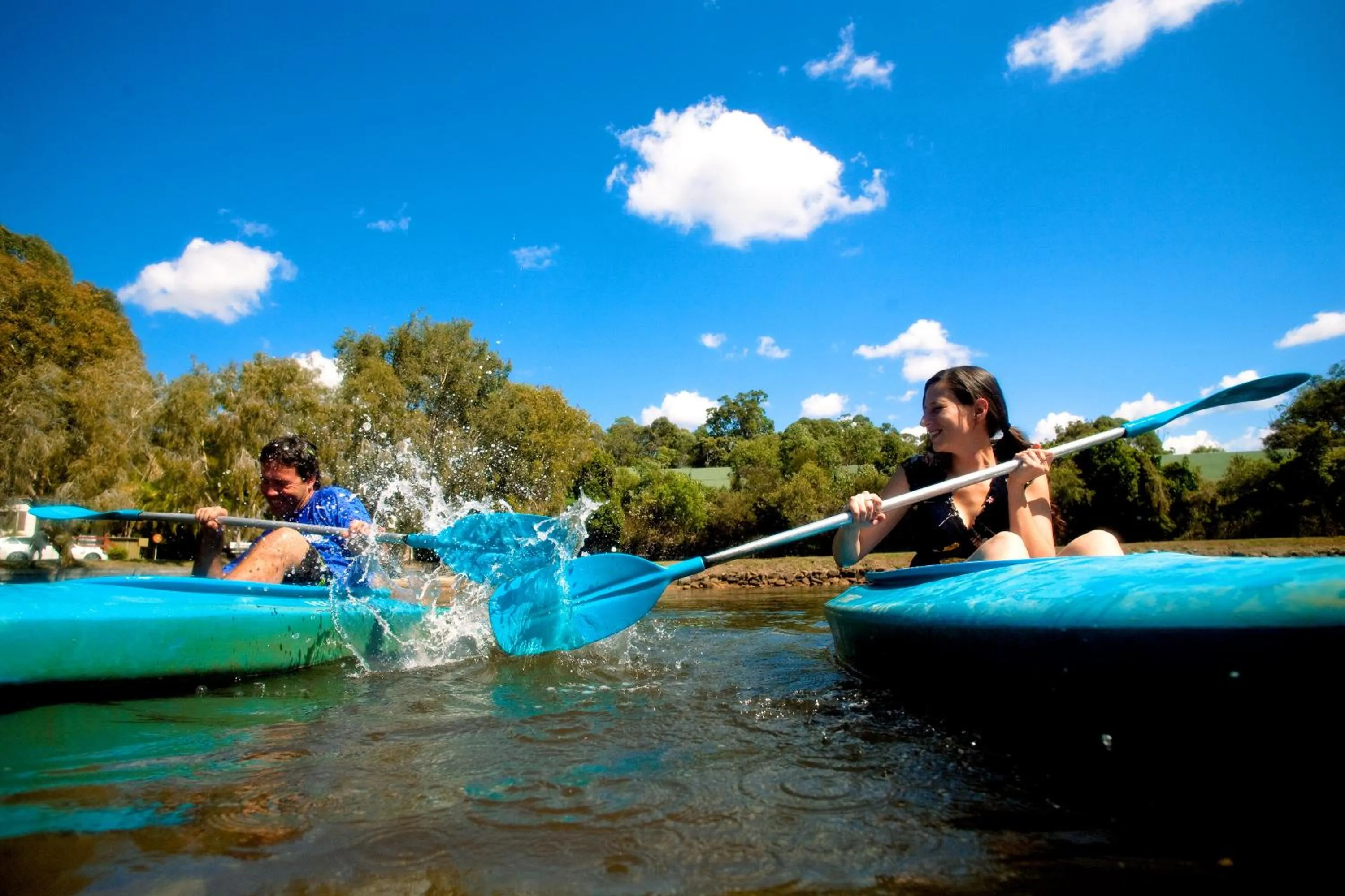 Canoeing in BIG4 Tweed Billabong Holiday Park
