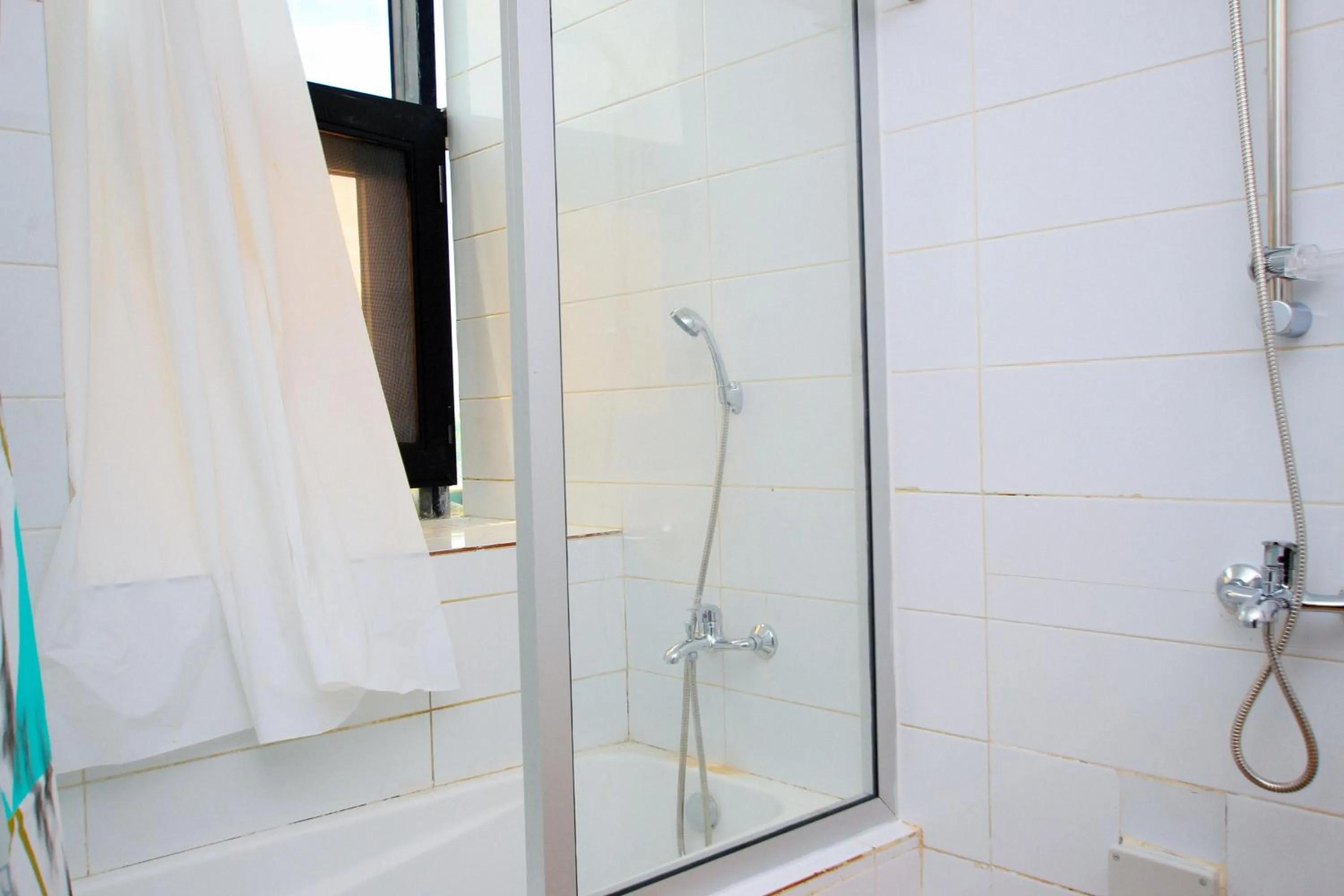 Shower in Appart Hotel Les orchidees