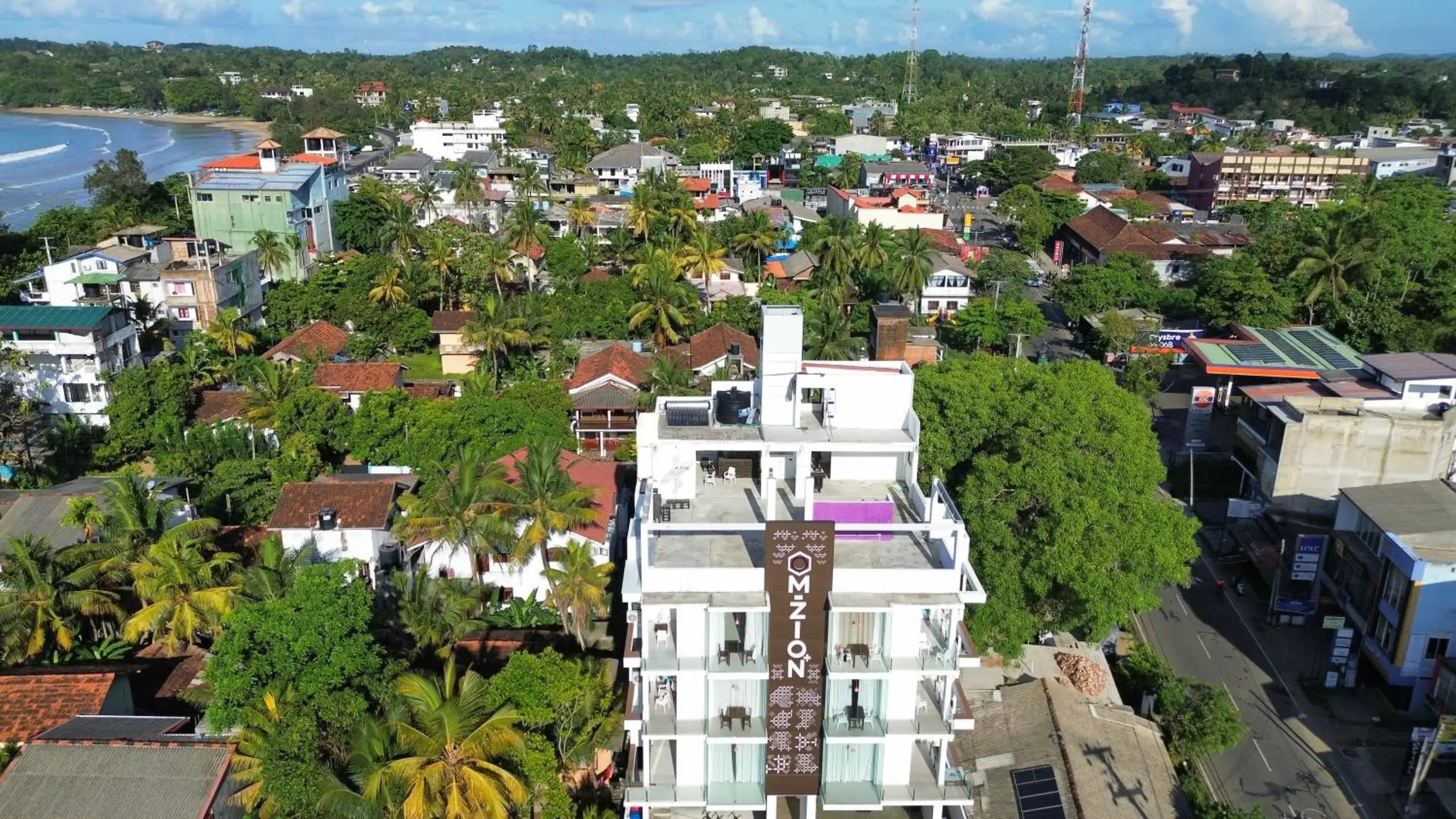 Property building in Mzion Hotel Weligama Property building in Mzion Hotel Weligama