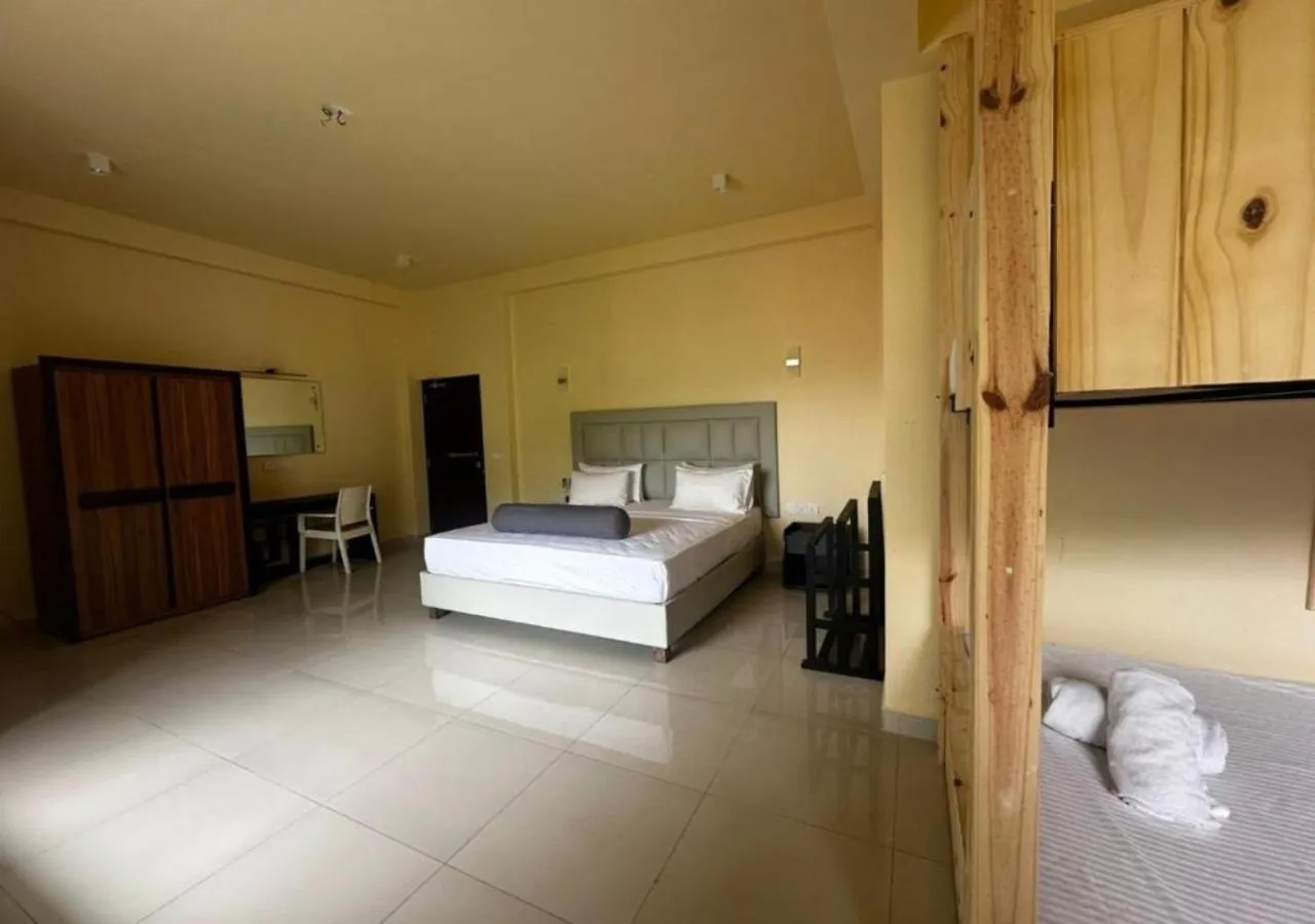 Bed in Mzion Hotel Weligama