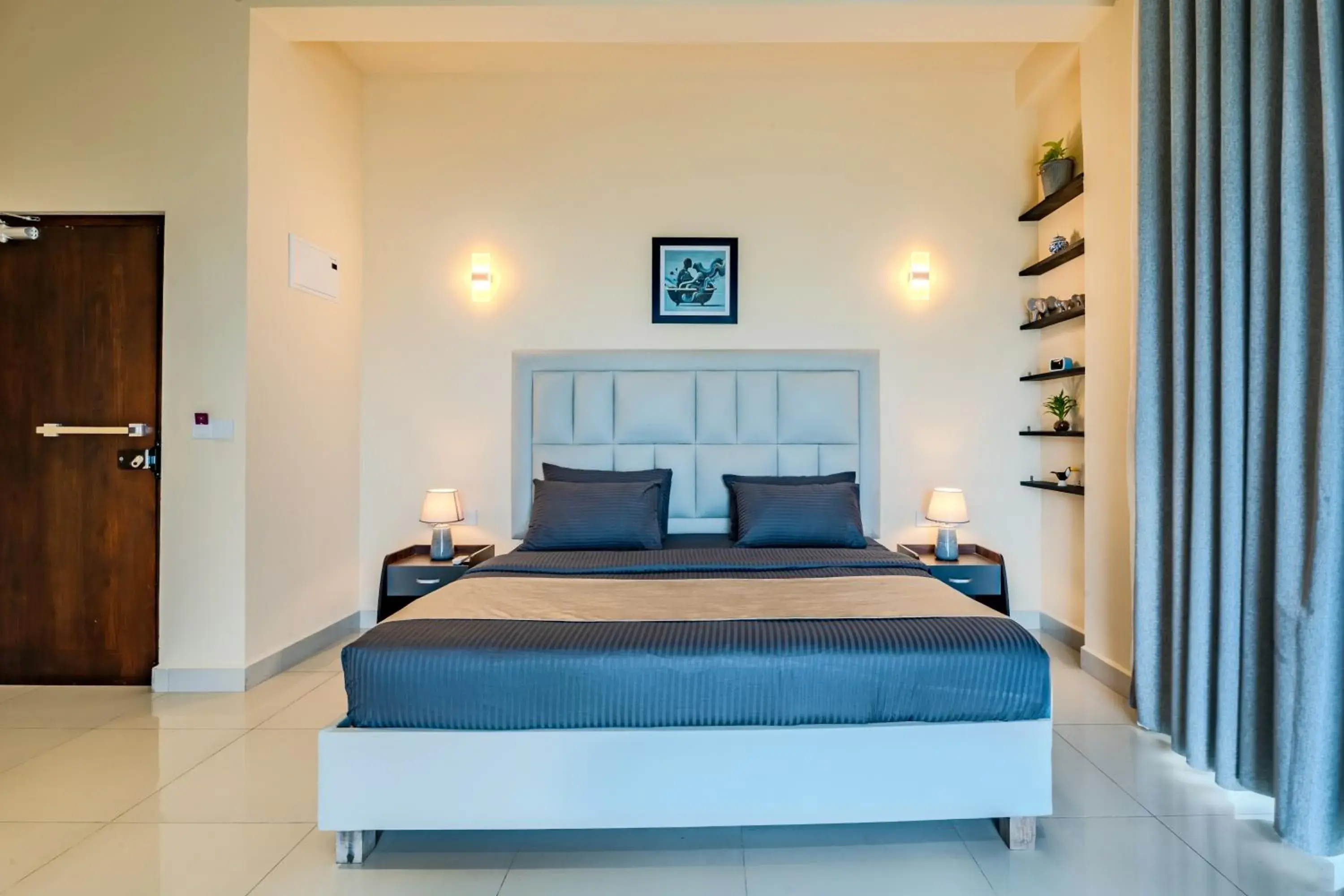 Bed in Mzion Hotel Weligama Bed in Mzion Hotel Weligama