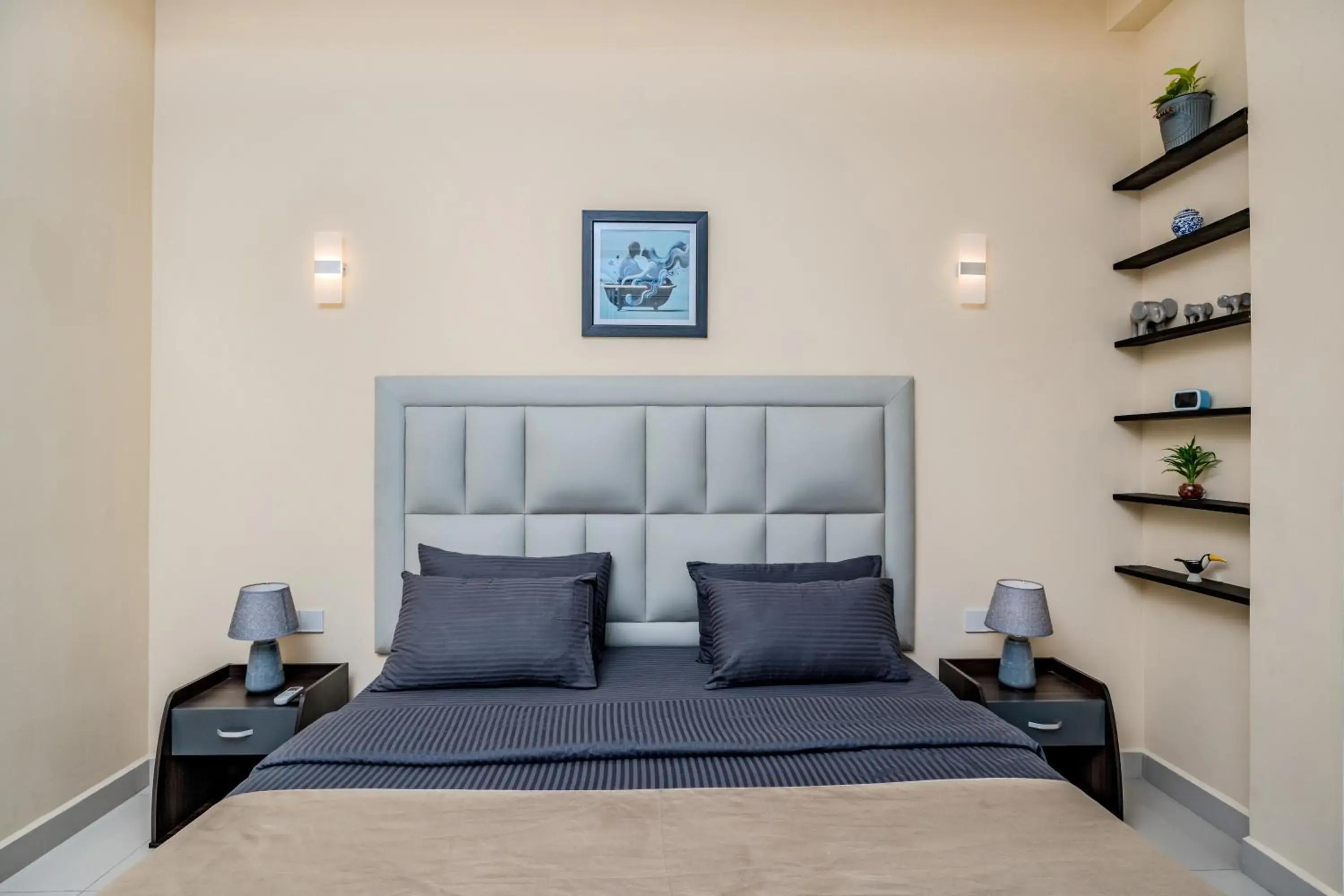 Bed in Mzion Hotel Weligama Bed in Mzion Hotel Weligama