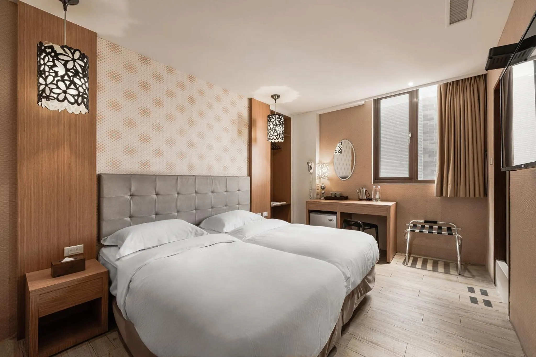 Bed in The Riverside Hotel Hengchun