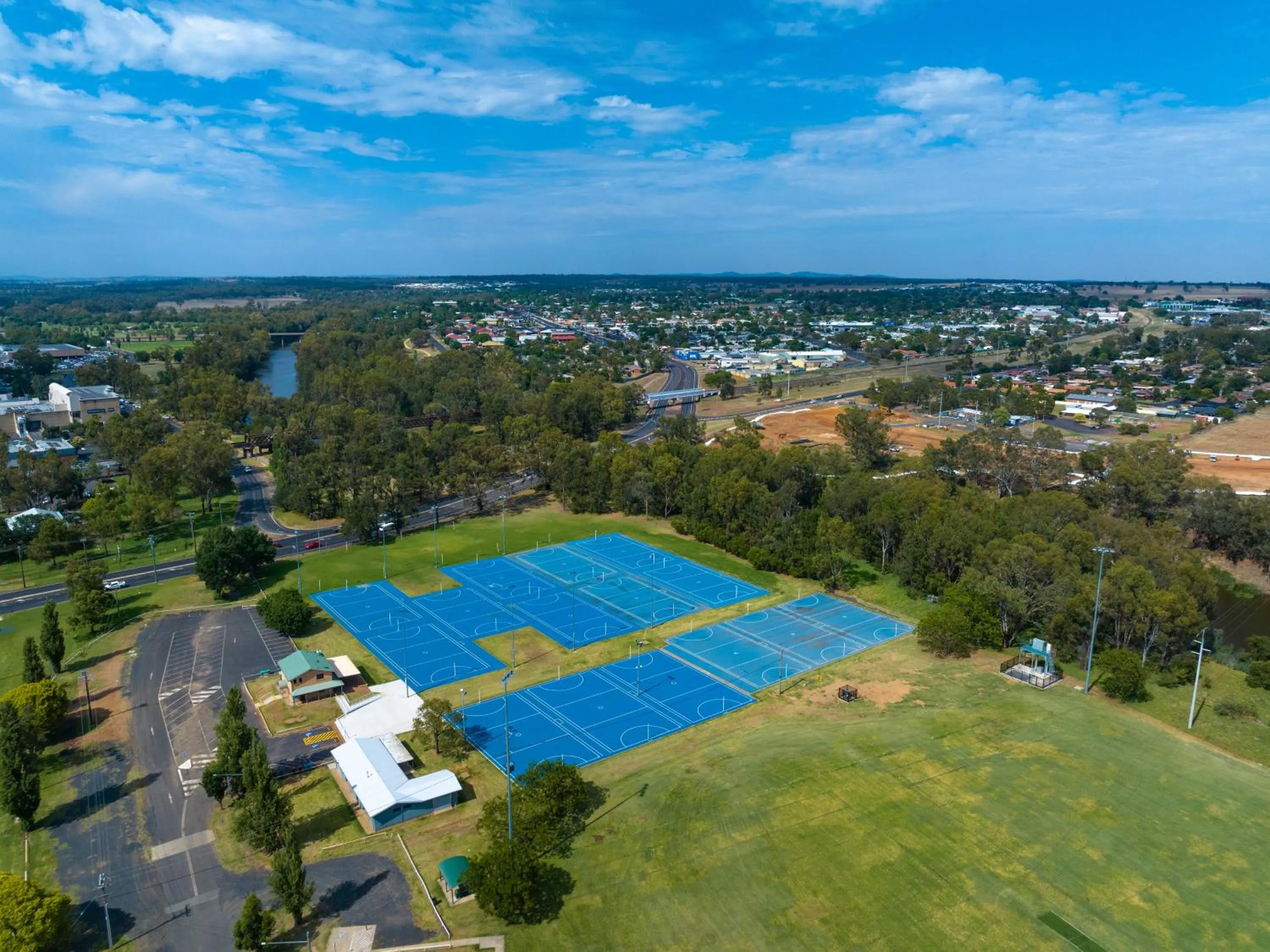 Bird's eye view in NRMA Dubbo Holiday Park