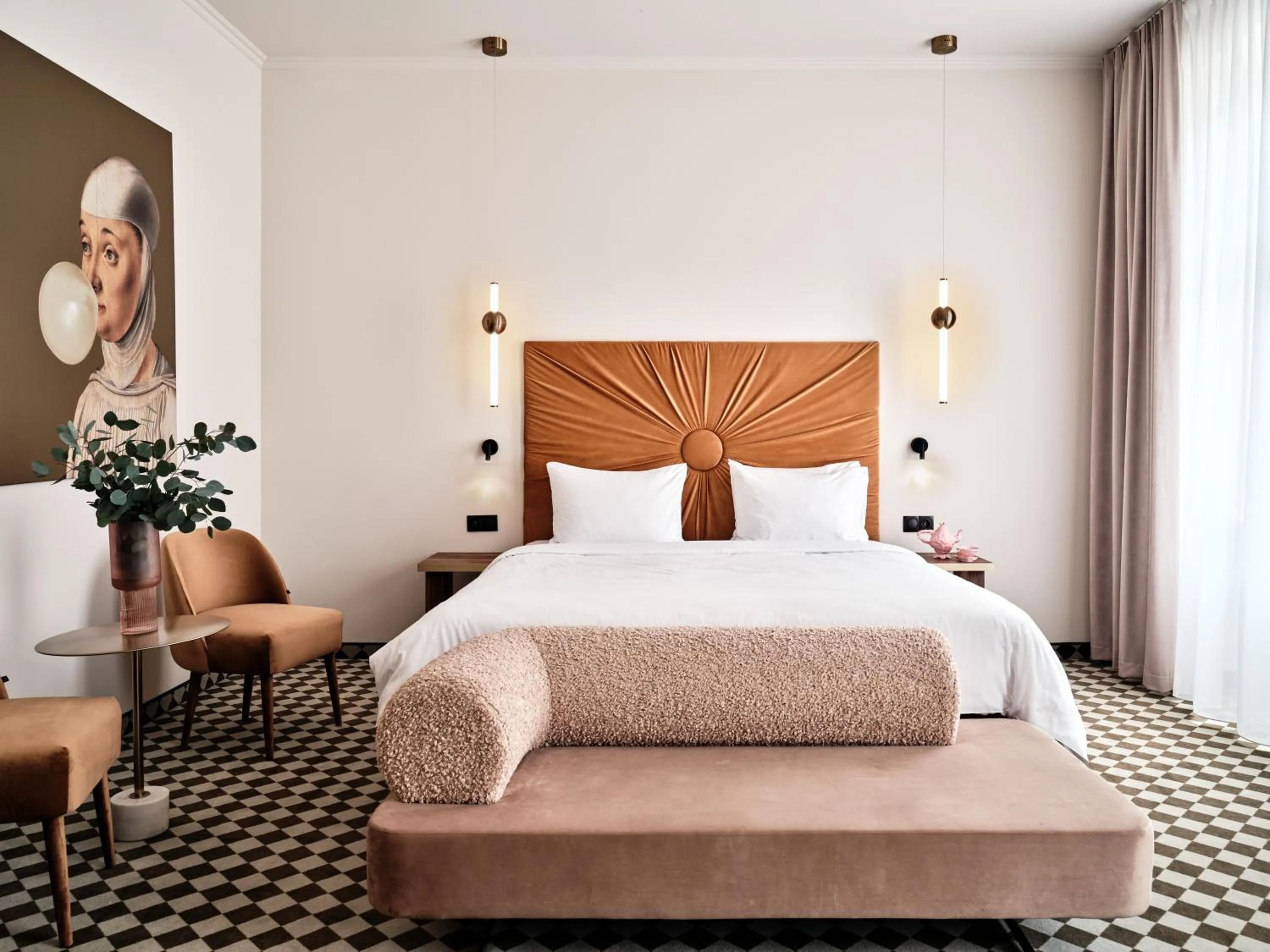 Bed in Hotel Pietryna