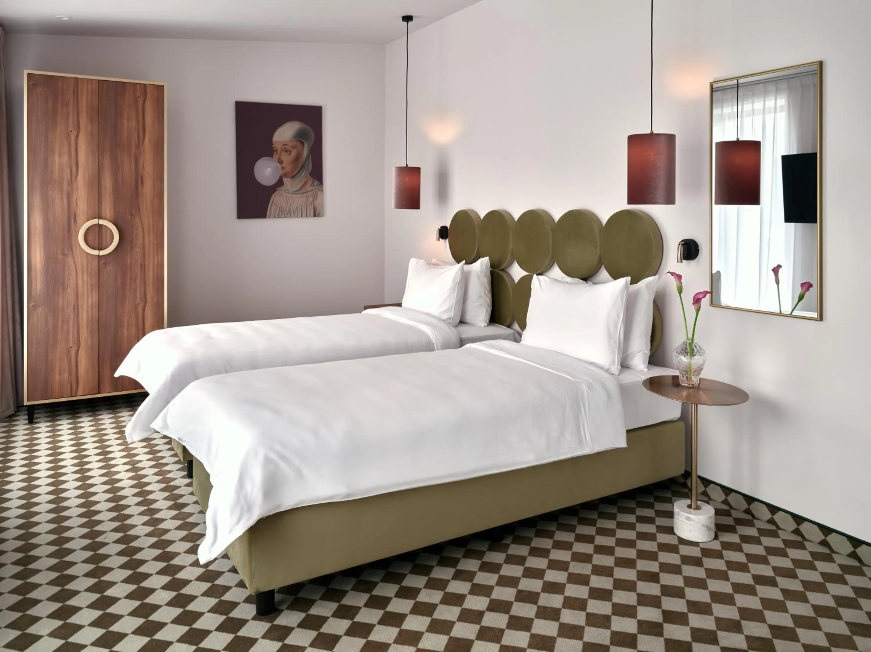 Bed in Hotel Pietryna