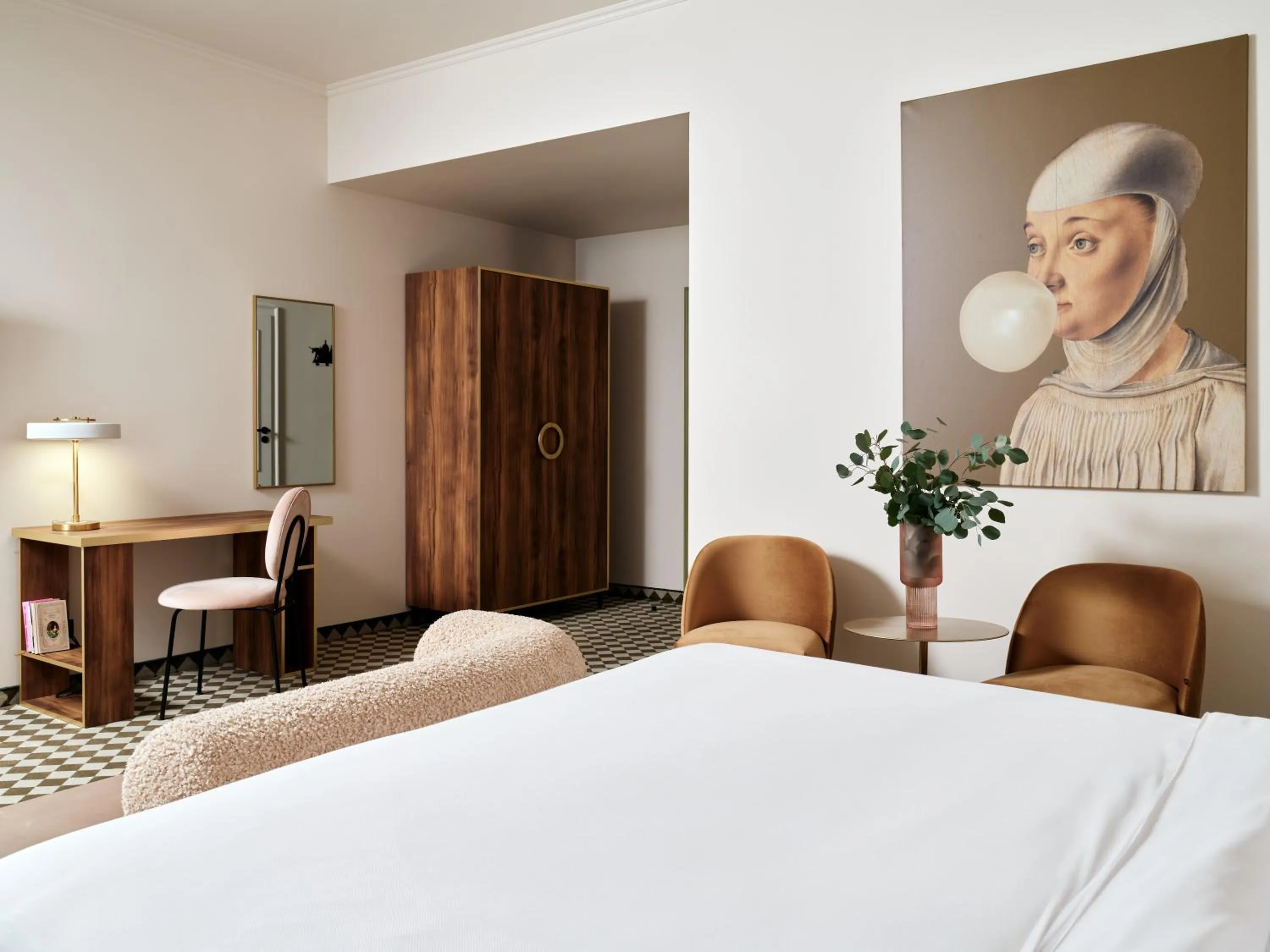 Bed in Hotel Pietryna