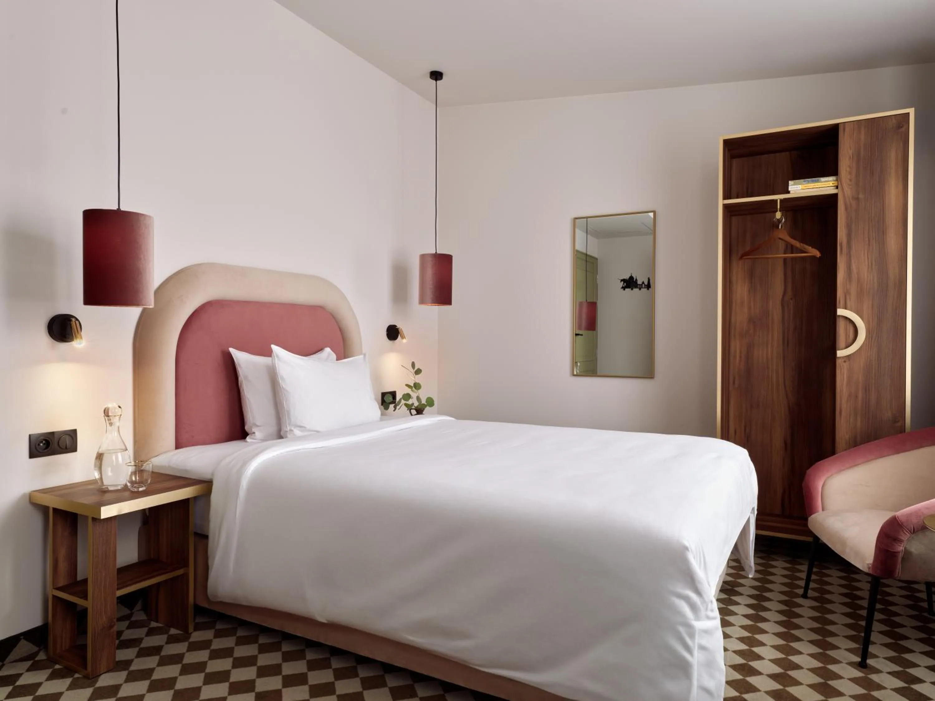 Bed in Hotel Pietryna