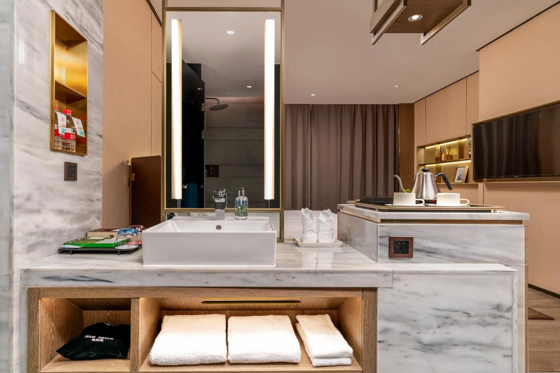 Bathroom in Echarm Plus Hotel - Foshan Smart New City Zhangcha Metro Station Branch