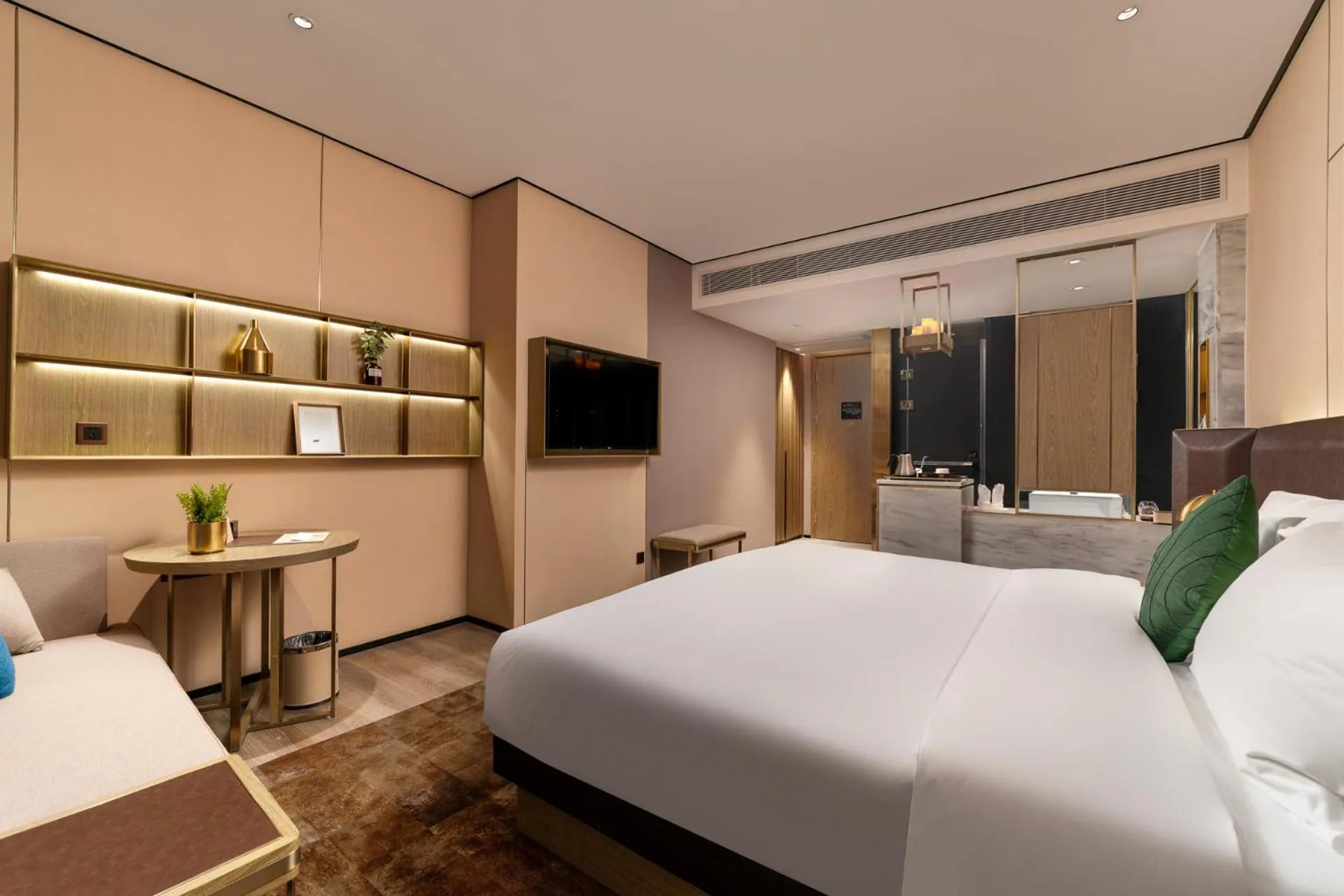 Bed in Echarm Plus Hotel - Foshan Smart New City Zhangcha Metro Station Branch