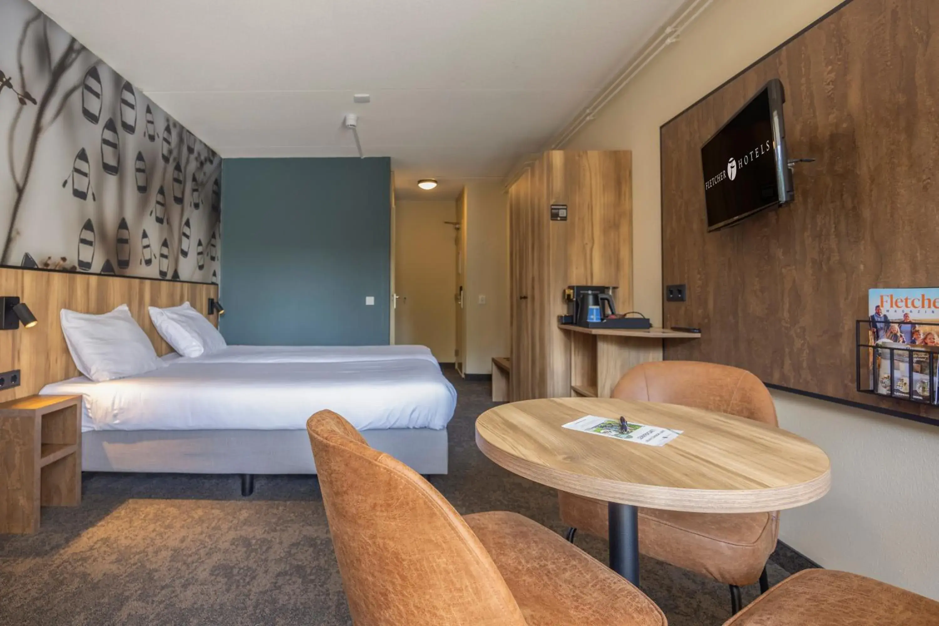 Bedroom, Bed in Fletcher Hotel Restaurant De Eese Bedroom, Bed in Fletcher Hotel Restaurant De Eese