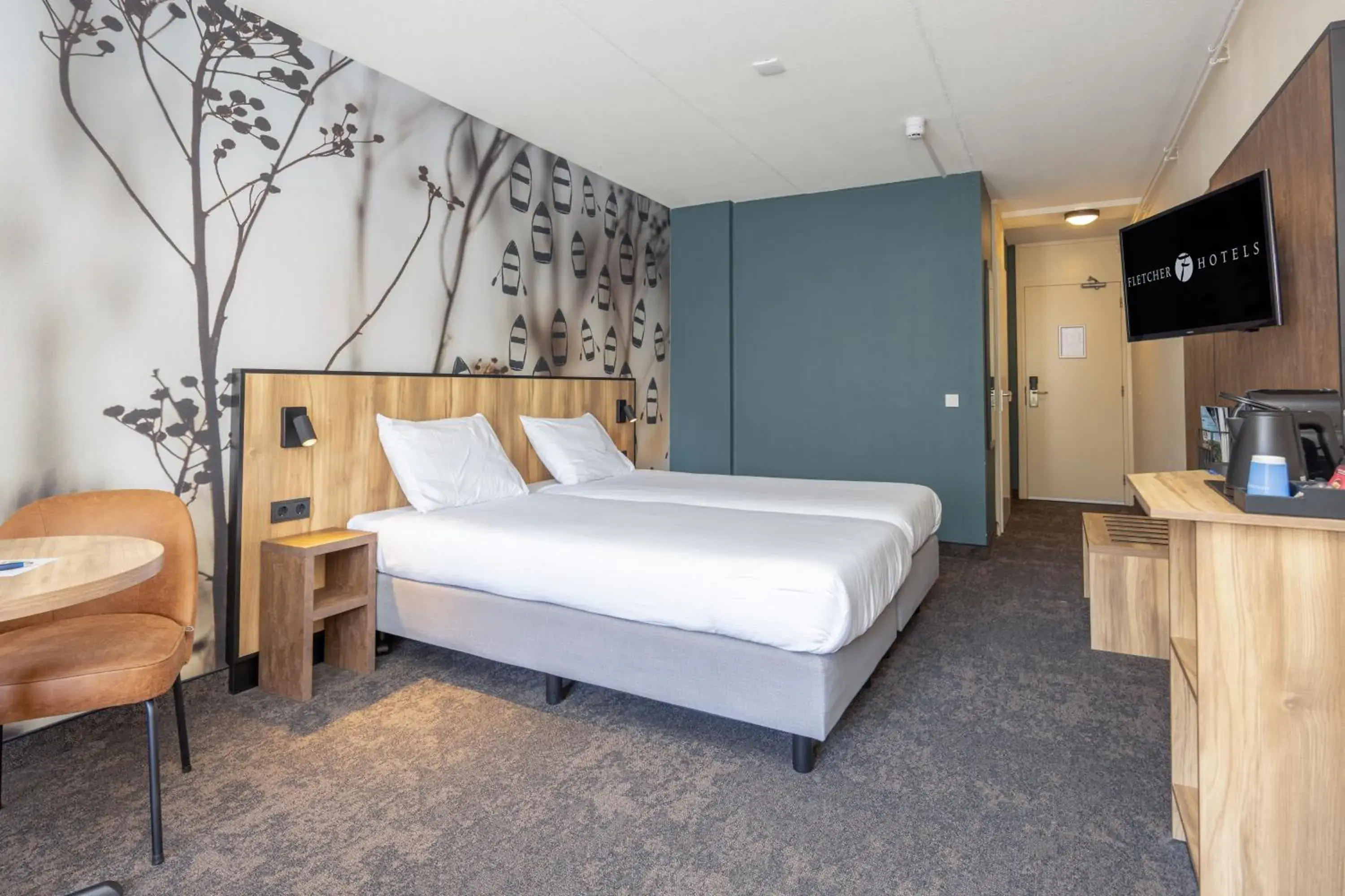 Bedroom, Bed in Fletcher Hotel Restaurant De Eese Bedroom, Bed in Fletcher Hotel Restaurant De Eese