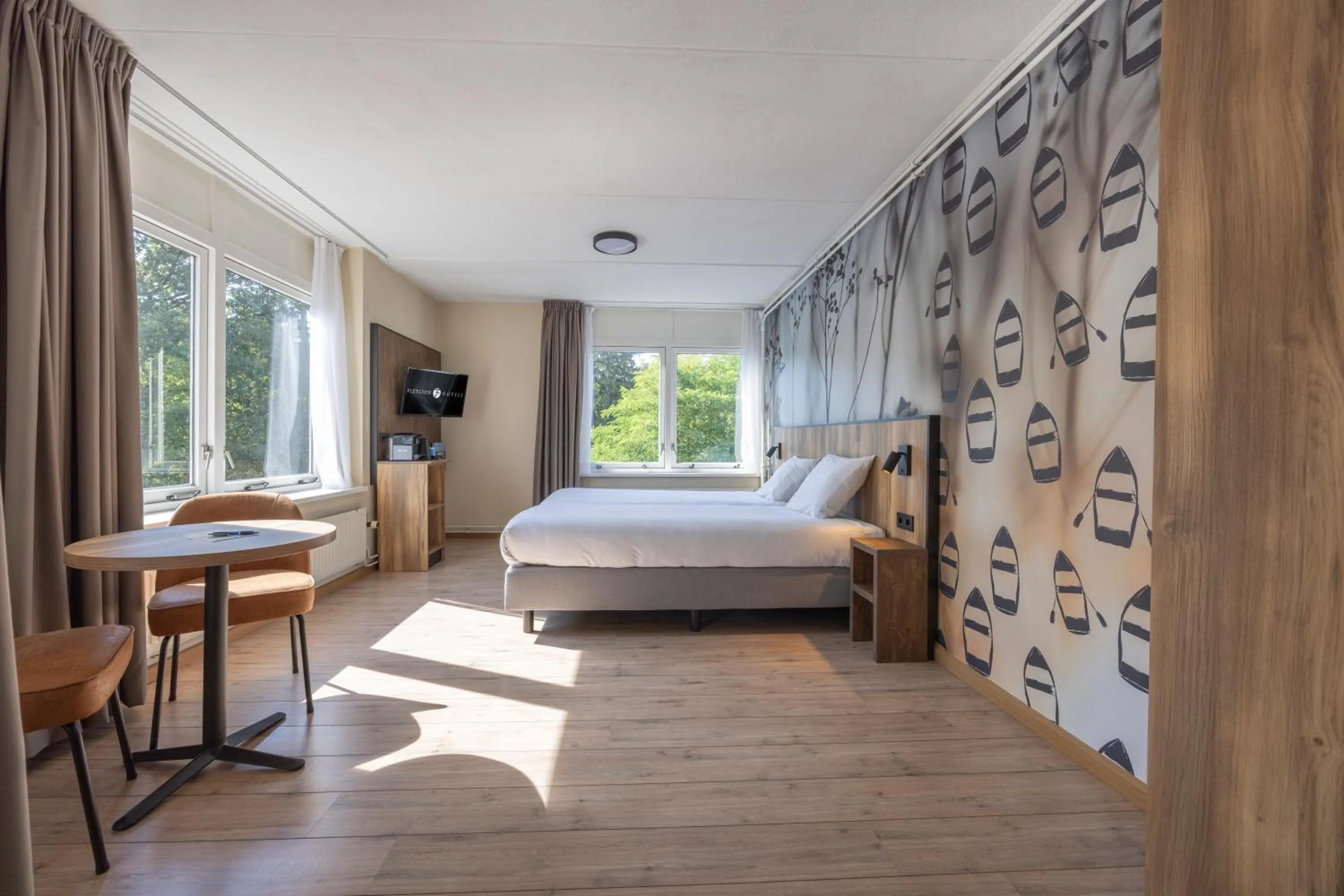 Bedroom, Bed in Fletcher Hotel Restaurant De Eese