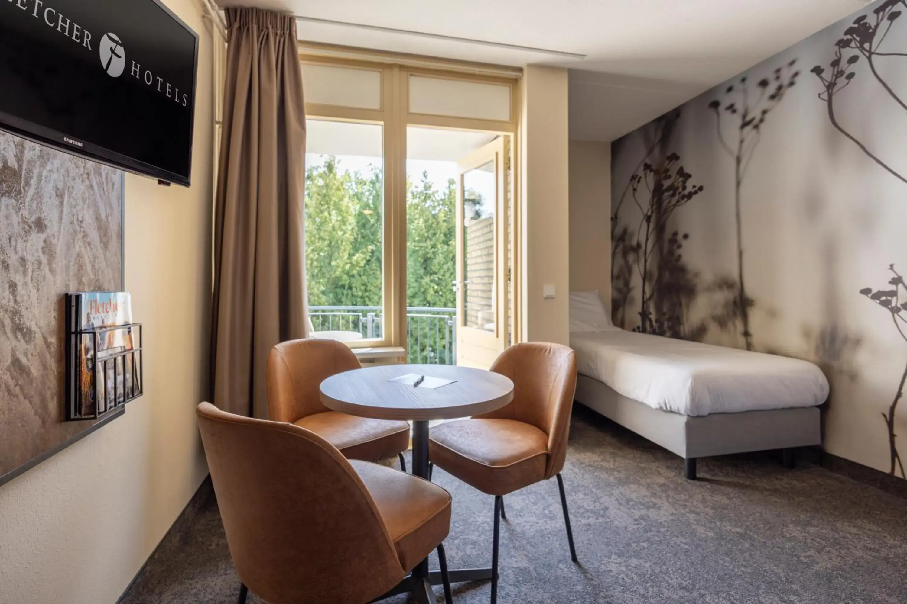 Bedroom, Bed in Fletcher Hotel Restaurant De Eese Bedroom, Bed in Fletcher Hotel Restaurant De Eese