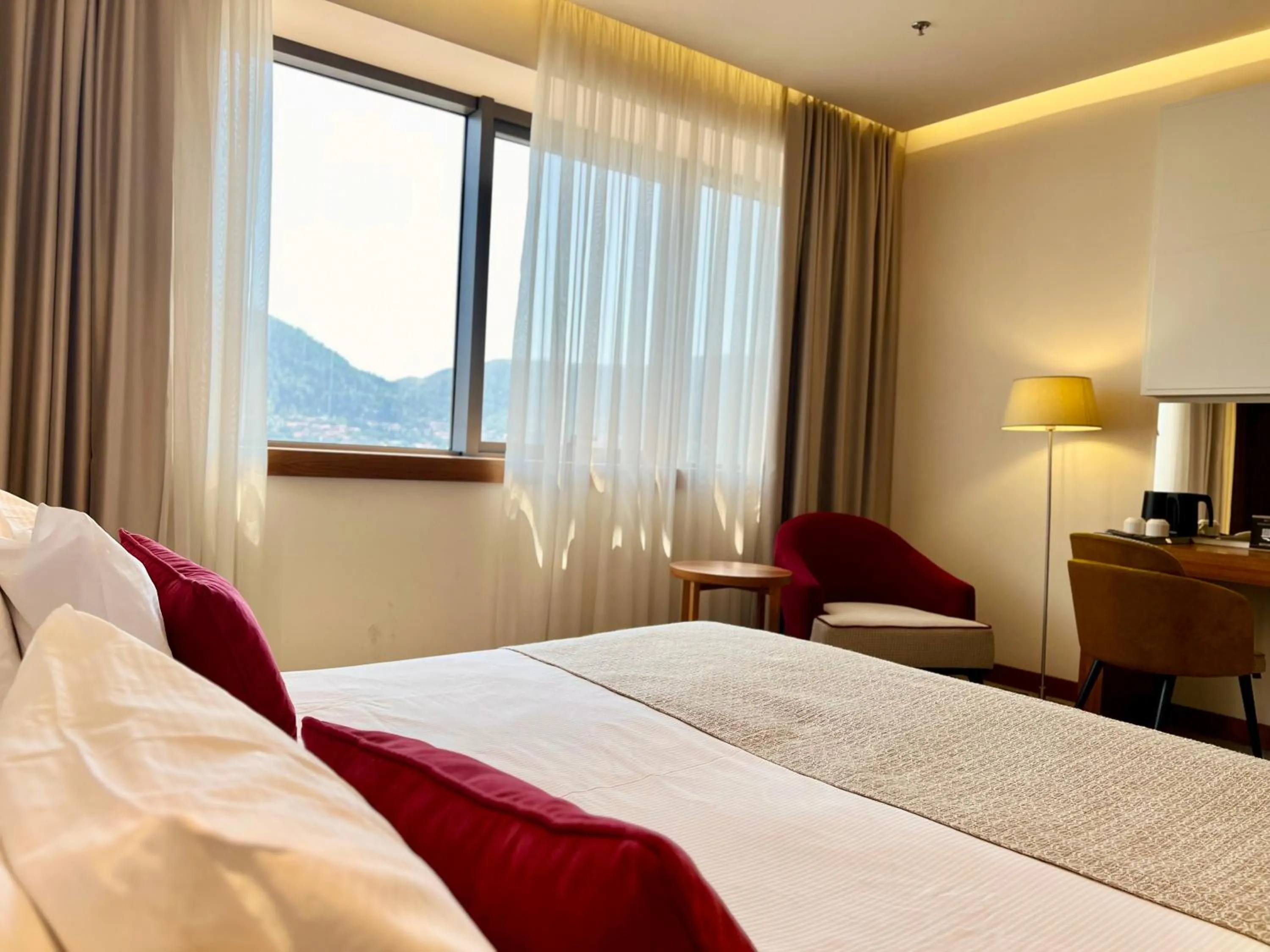 View (from property/room), Bed in Hotel Mepas