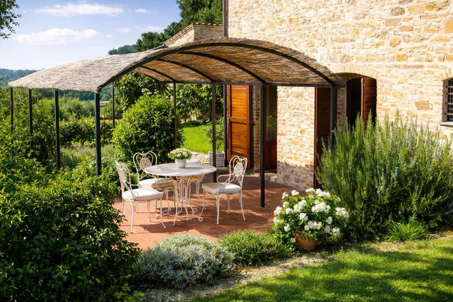 Patio in Fattoria Lornano Winery