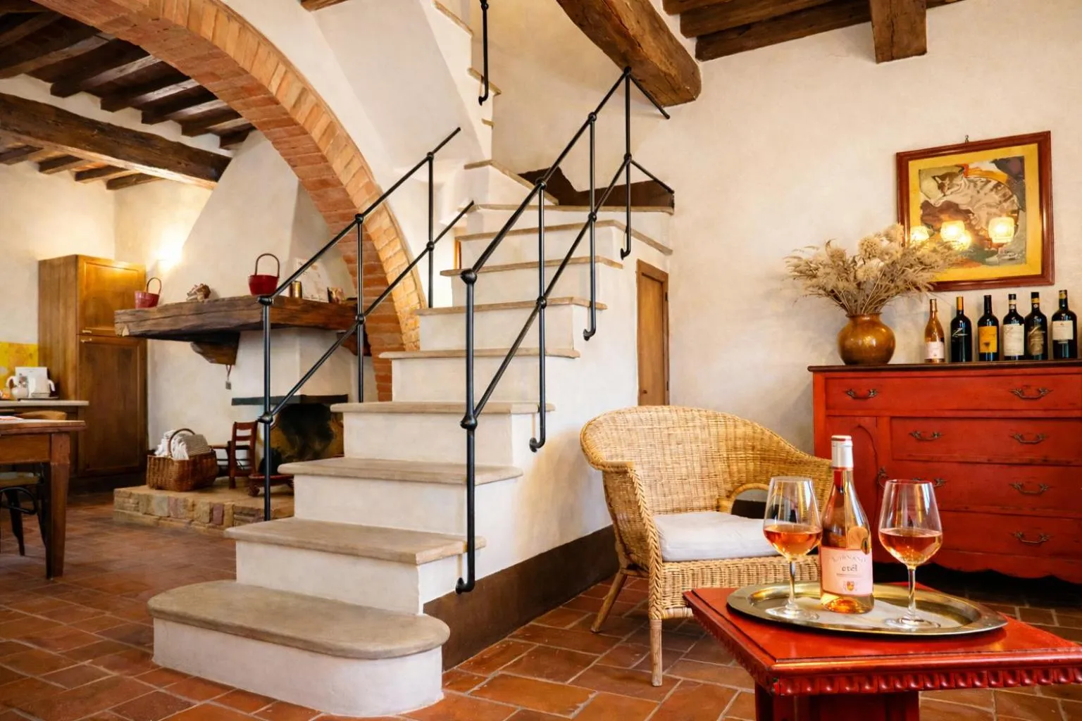 Living room in Fattoria Lornano Winery