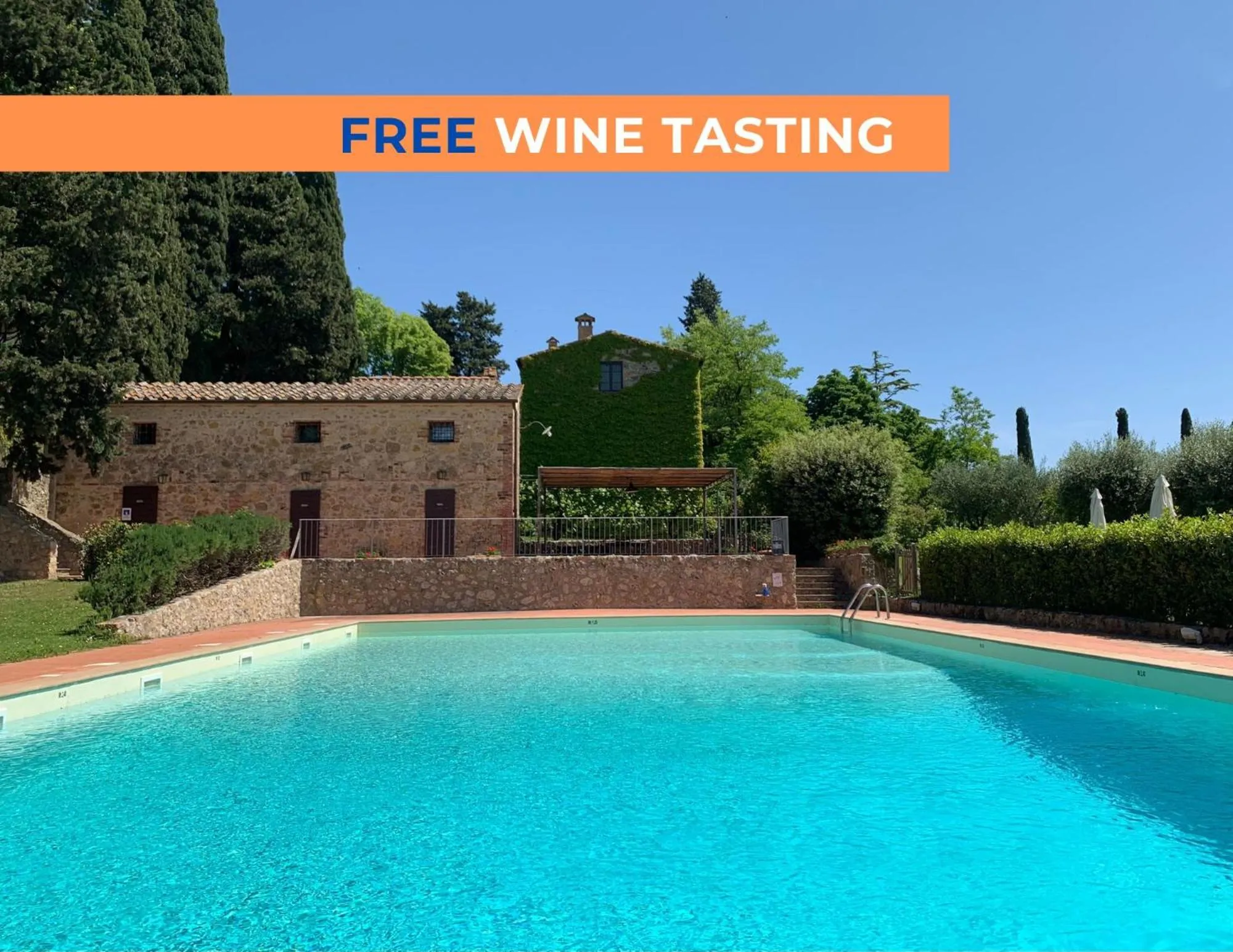 Swimming pool in Fattoria Lornano Winery