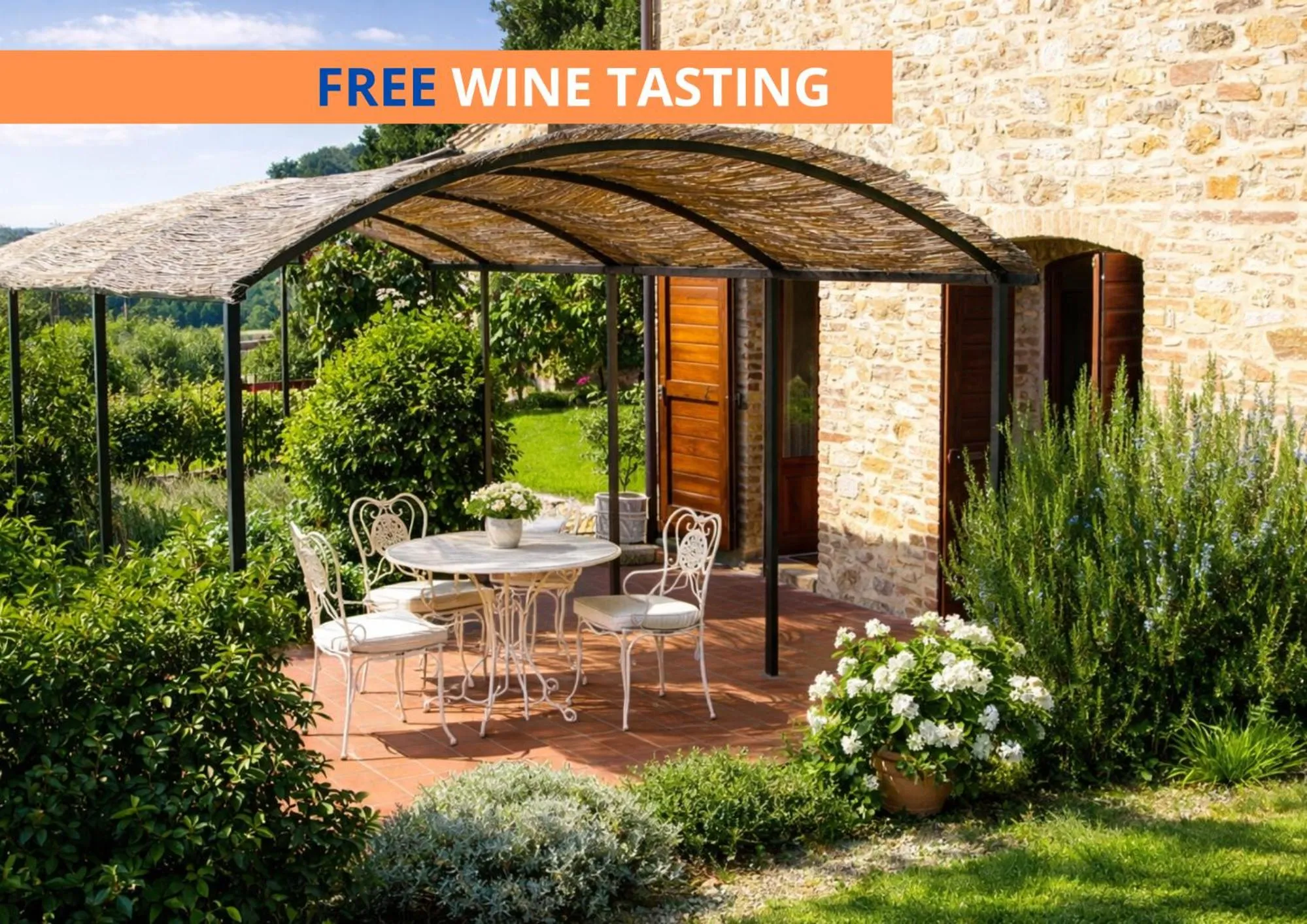 Patio in Fattoria Lornano Winery