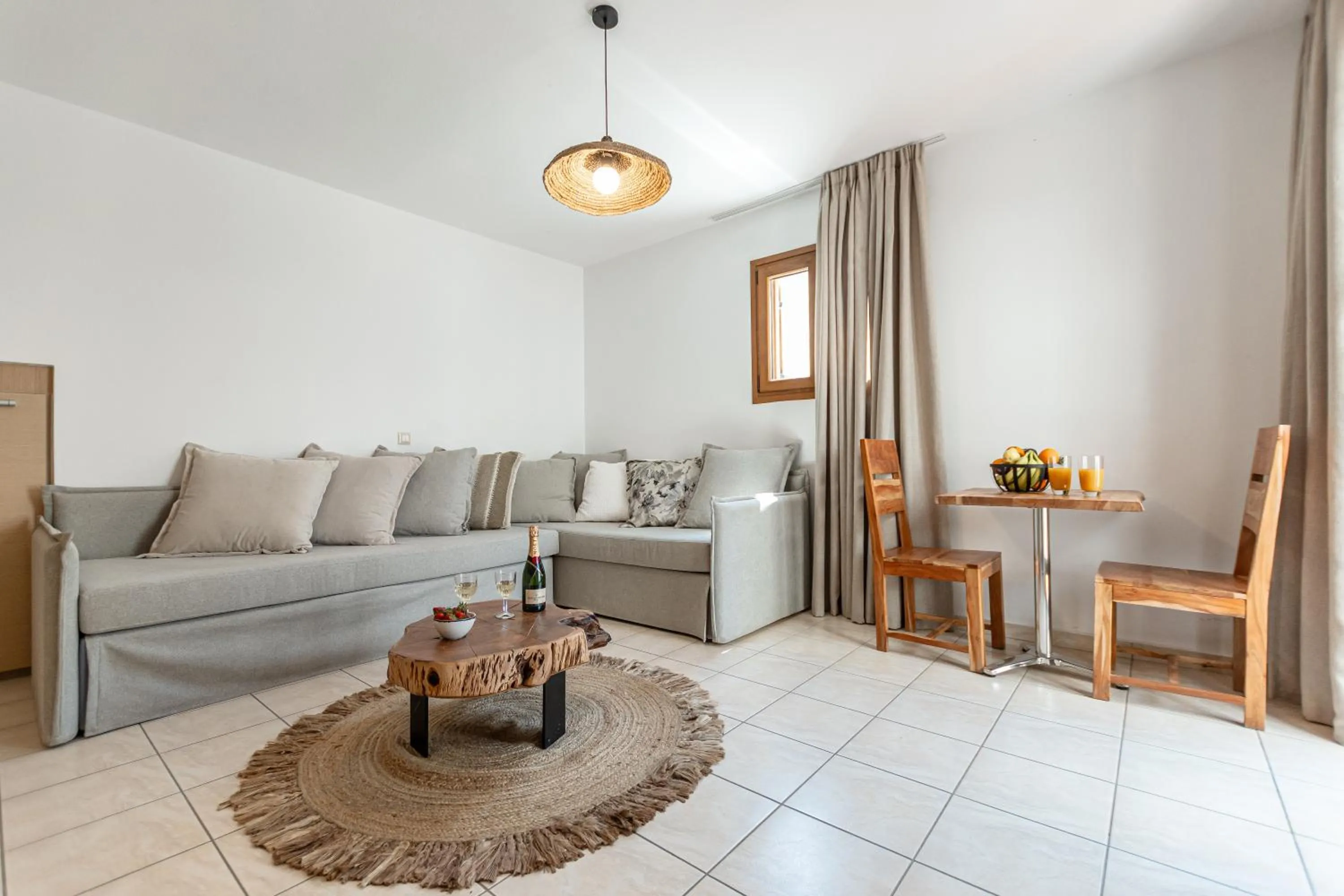 Living room in Kallisti Studios