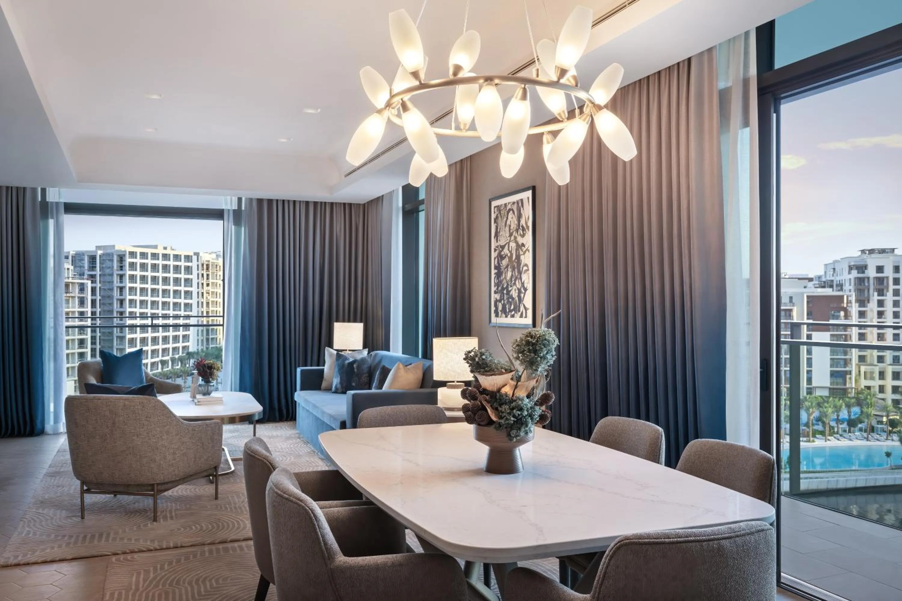 Seating area in Palace Dubai Creek Harbour