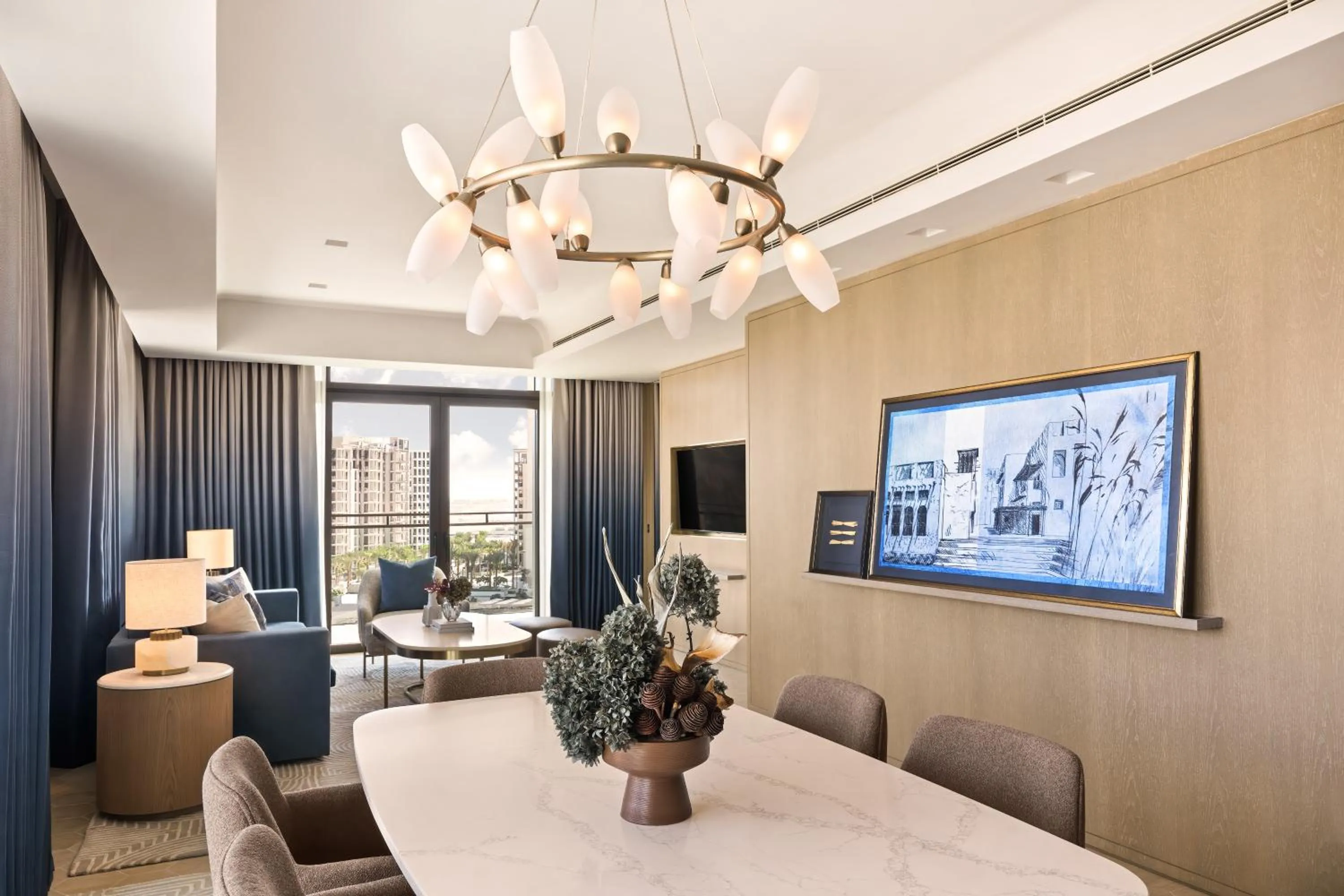 Dining area in Palace Dubai Creek Harbour