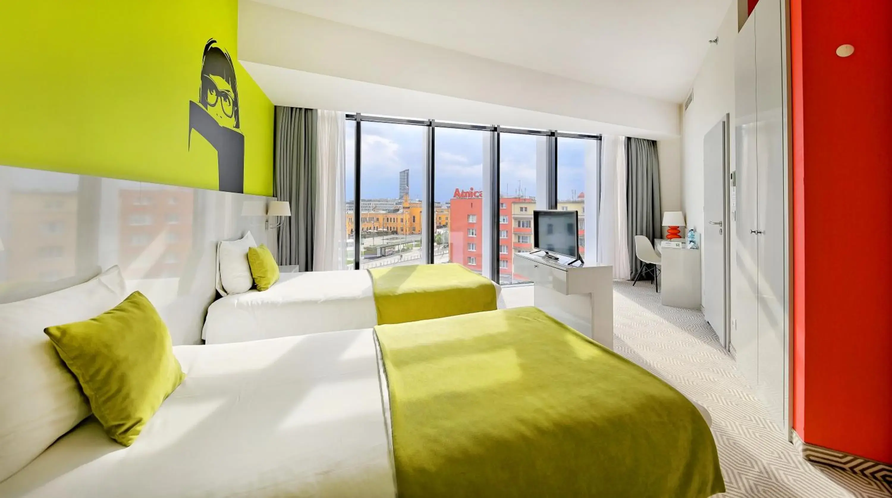 City view, Bed in Ibis Styles Wroclaw Centrum City view, Bed in Ibis Styles Wroclaw Centrum