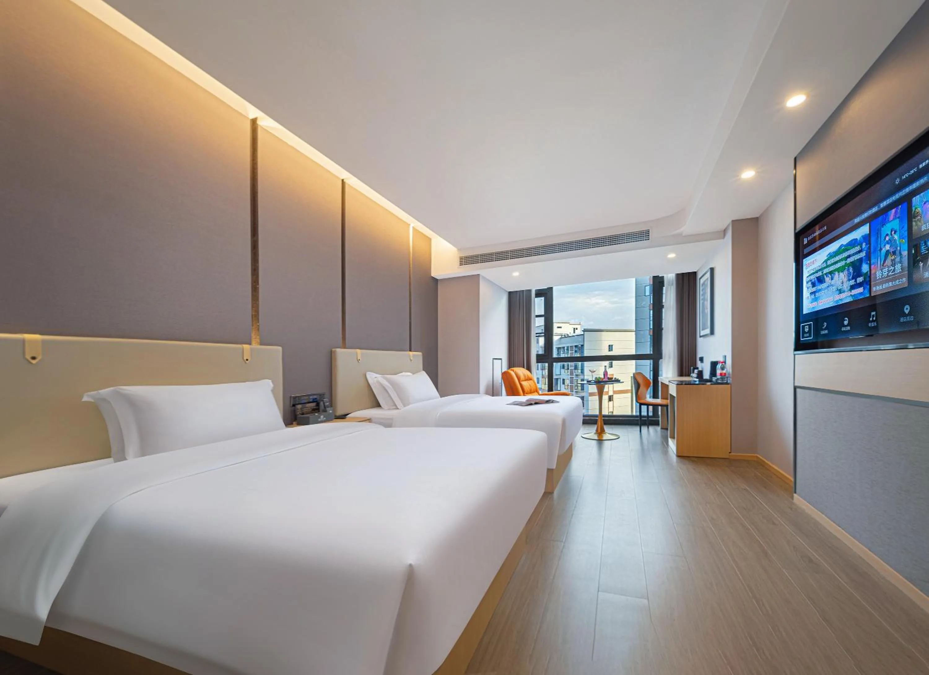 Twin Room with Mountain View in Zhangjiajie Hero Boutique Hotel