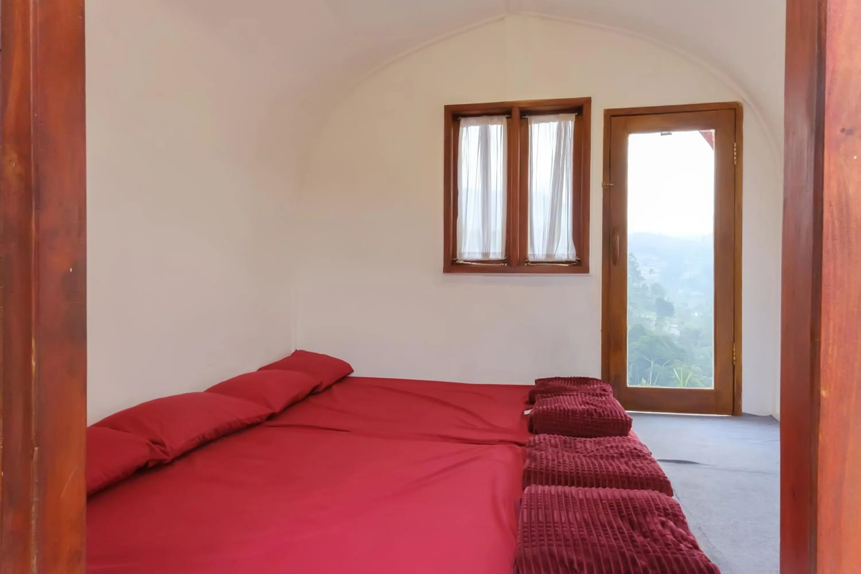 Bed in Hilltop Camp, Lembang