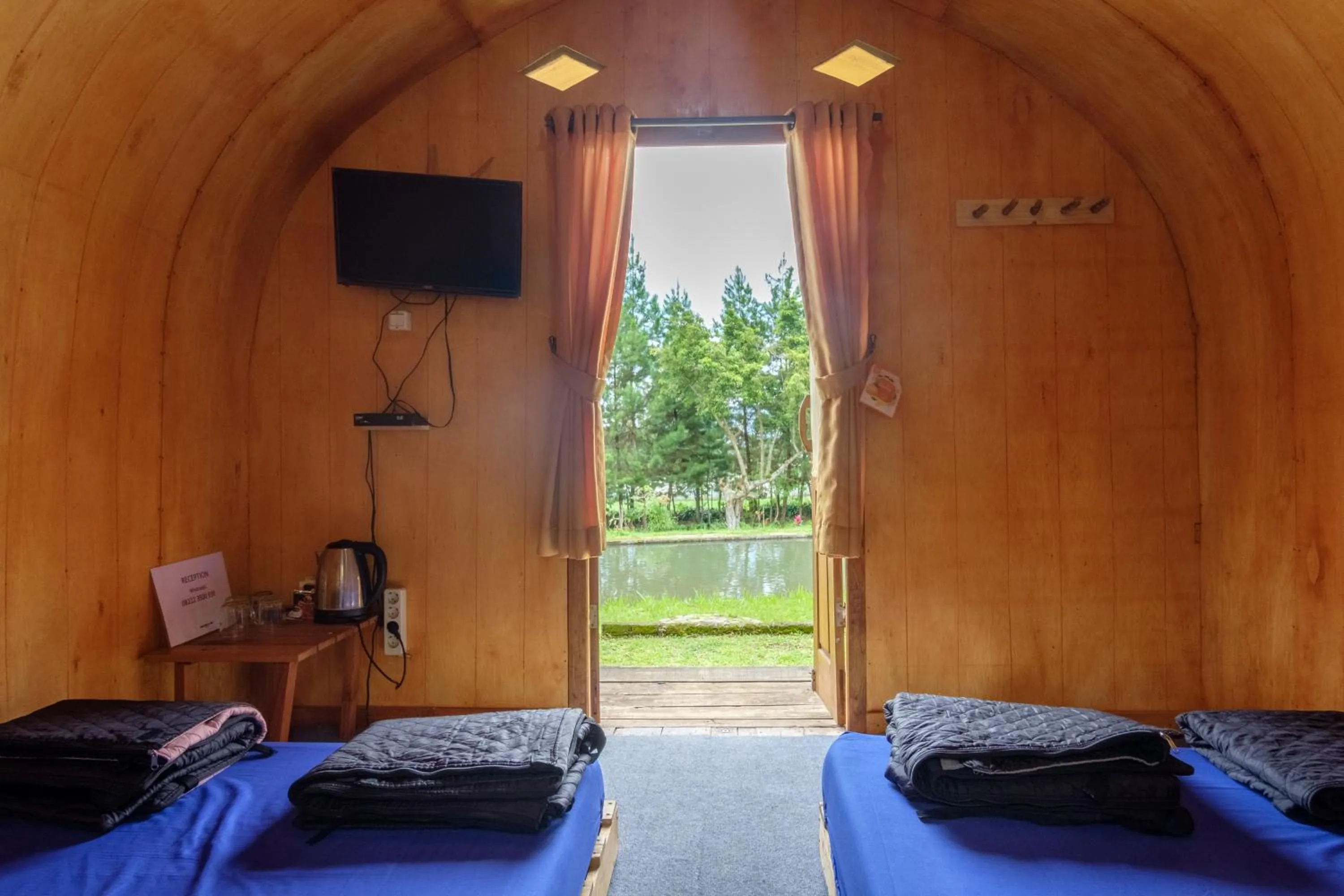 Bed in Hilltop Camp, Lembang