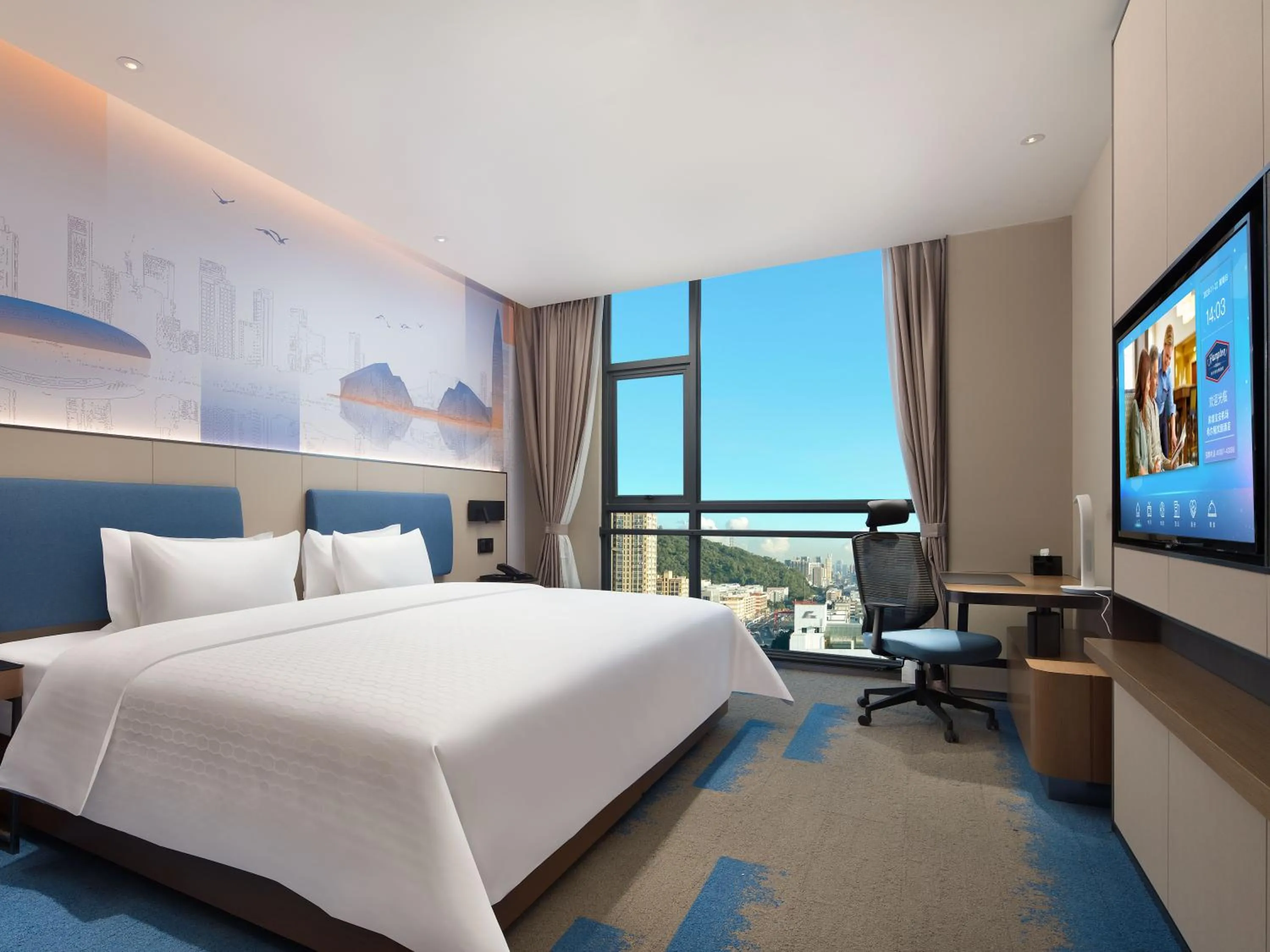 Bedroom in Hampton by Hilton Shenzhen Bao'an Airport