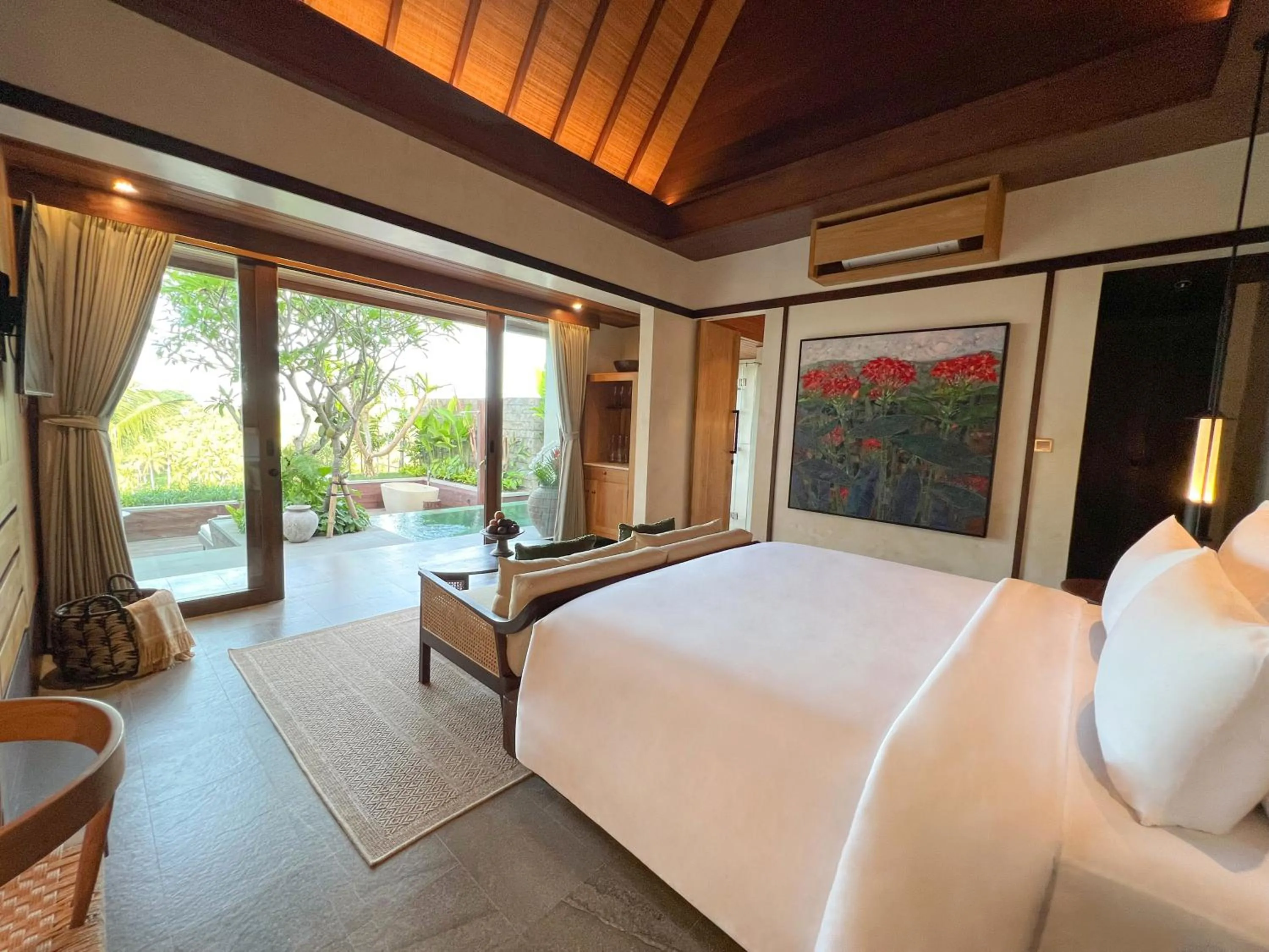 Living room, Bed in The Ridge Bali