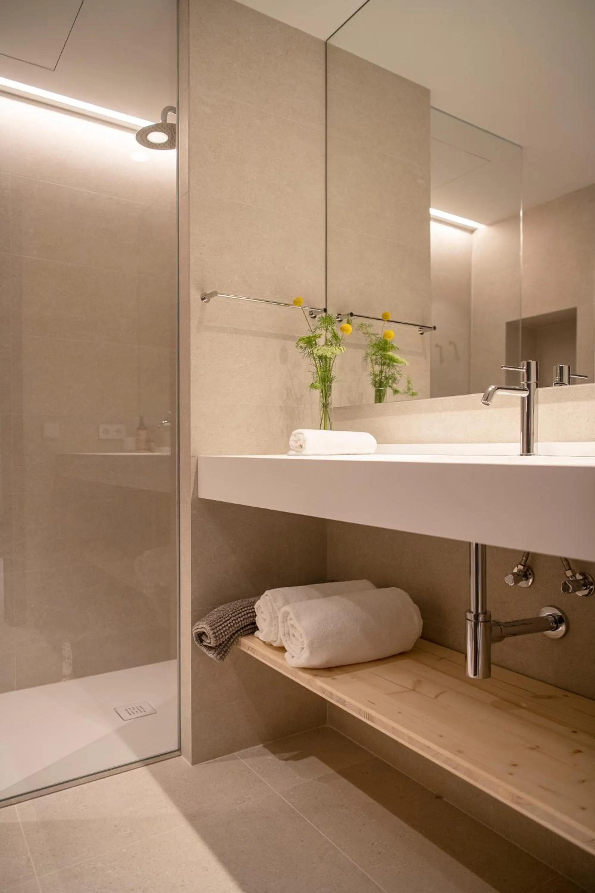 Shower in APARTAMENTS LA CARPA
