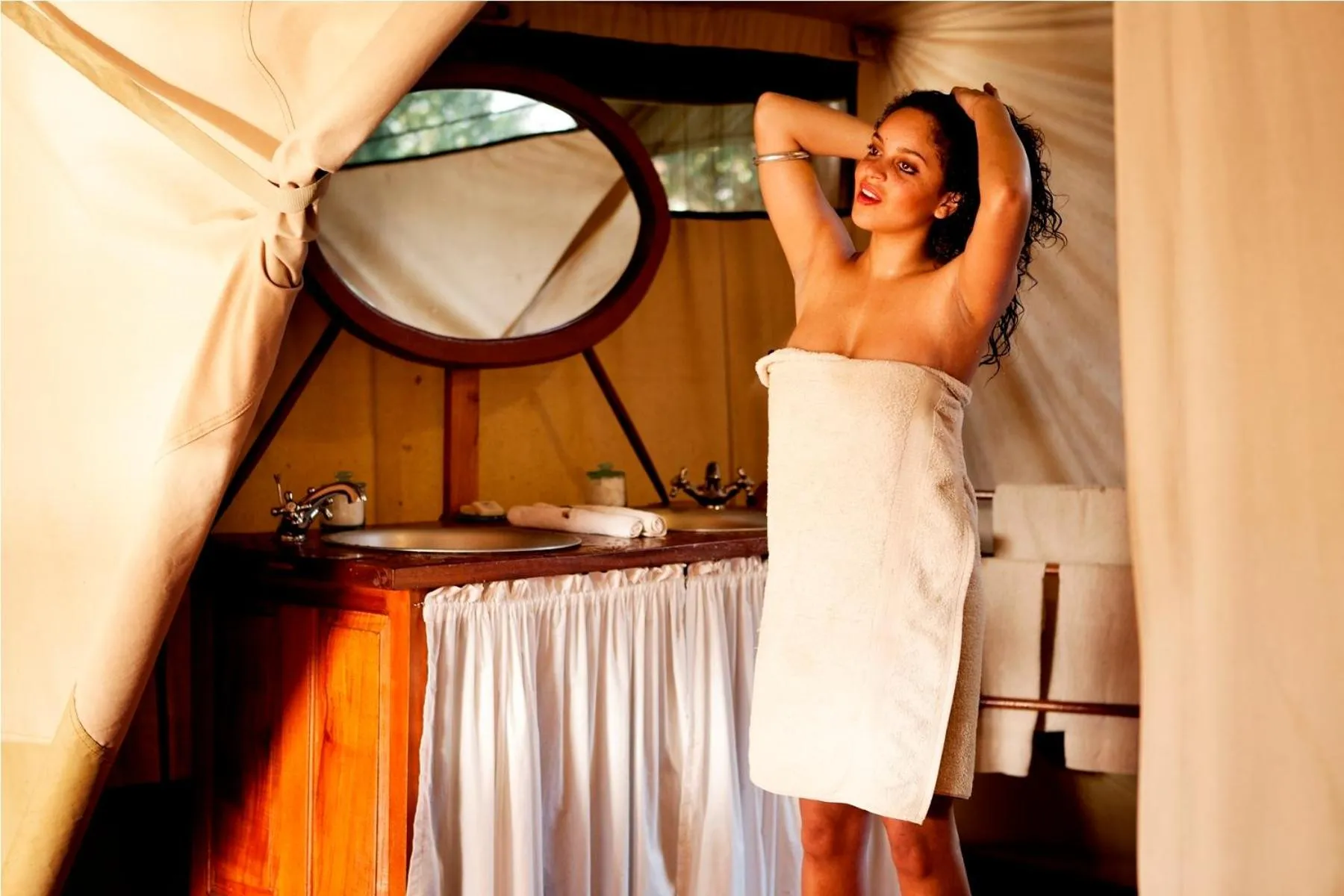 Guests in Karen Blixen Camp Masai Mara