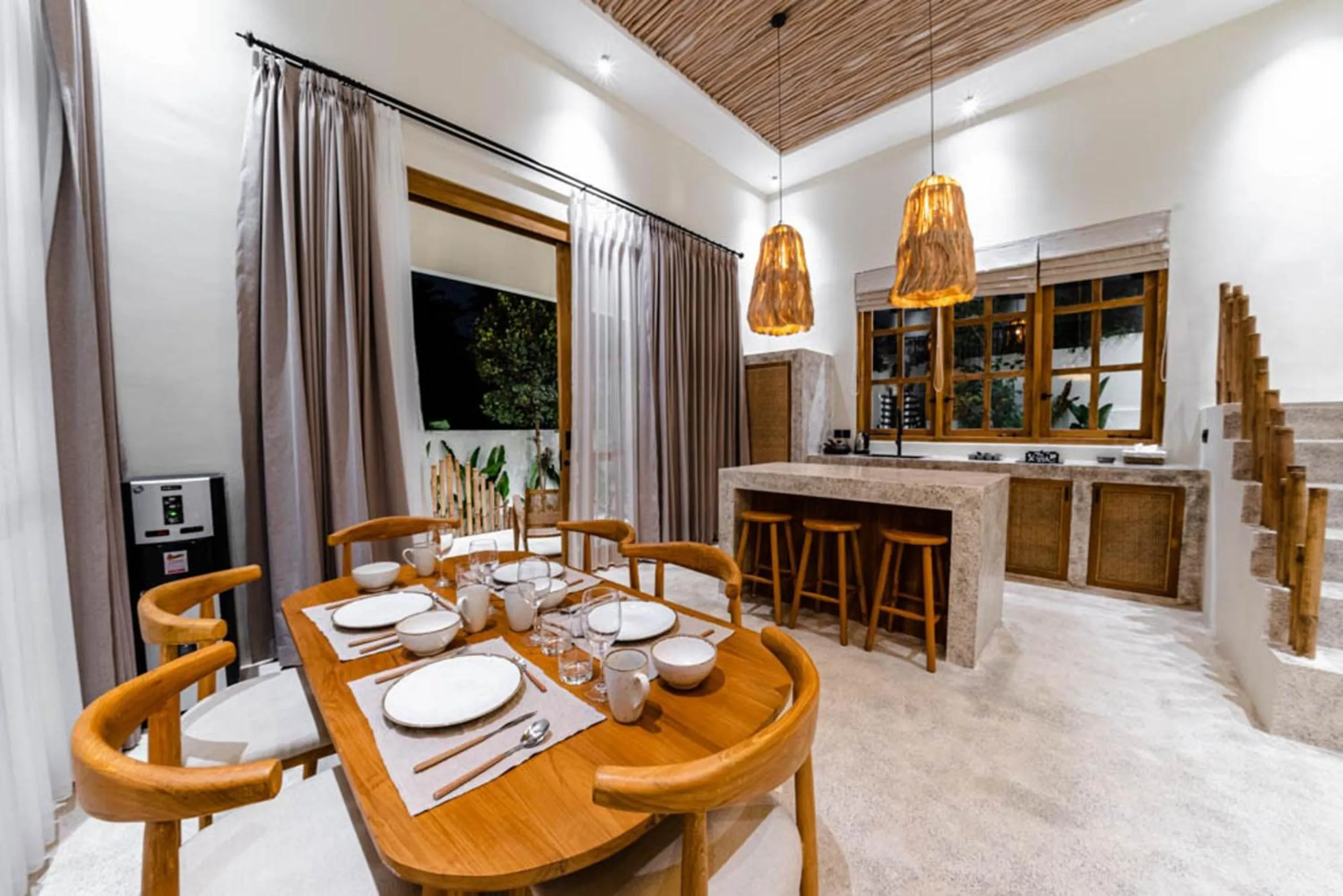 Kitchen or kitchenette in Semiramida Villa by EVDEkimi - Elegant 2BR with Pool, Open-air bath, Patio