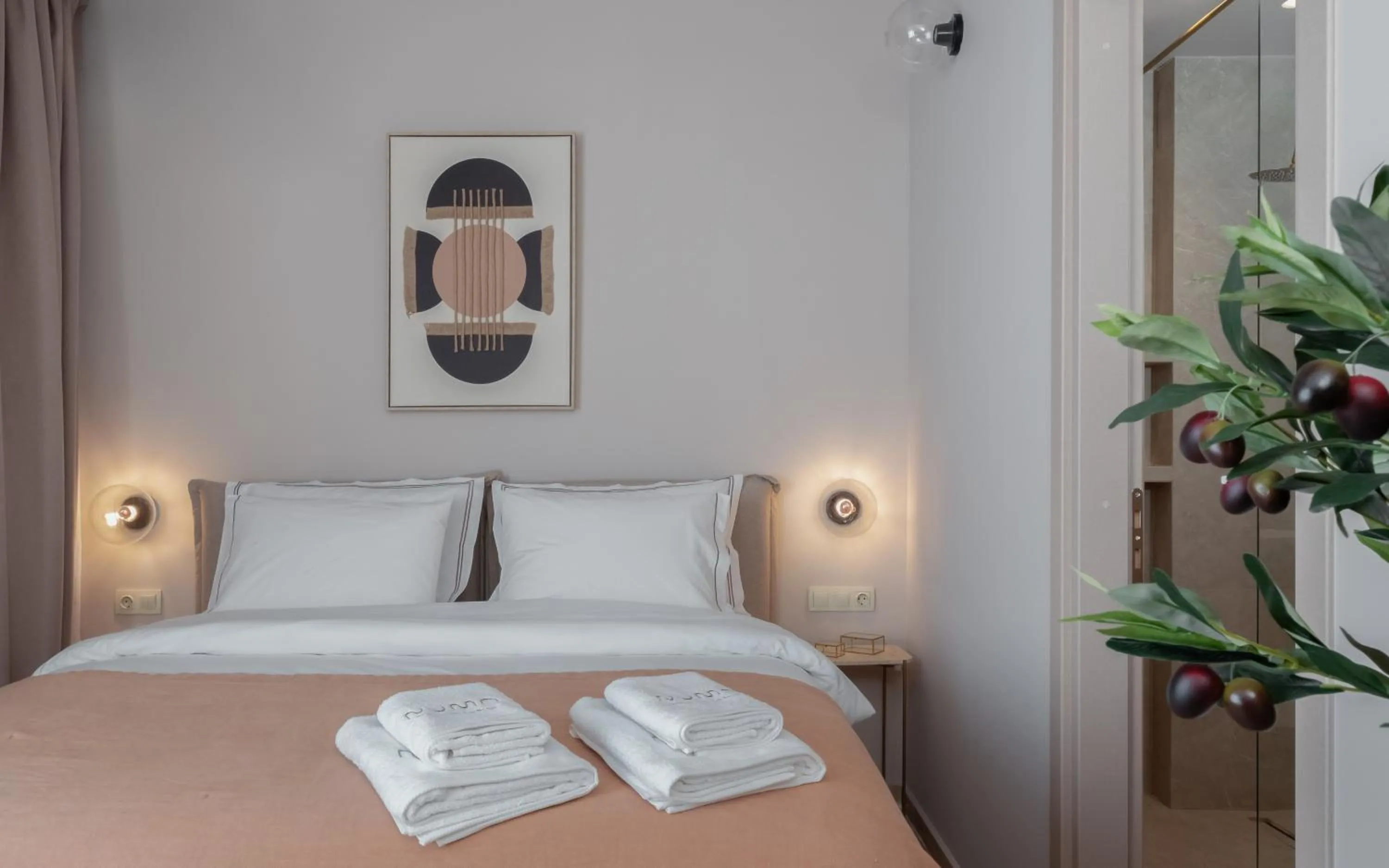 Bed in Num Suites & Lofts Athens