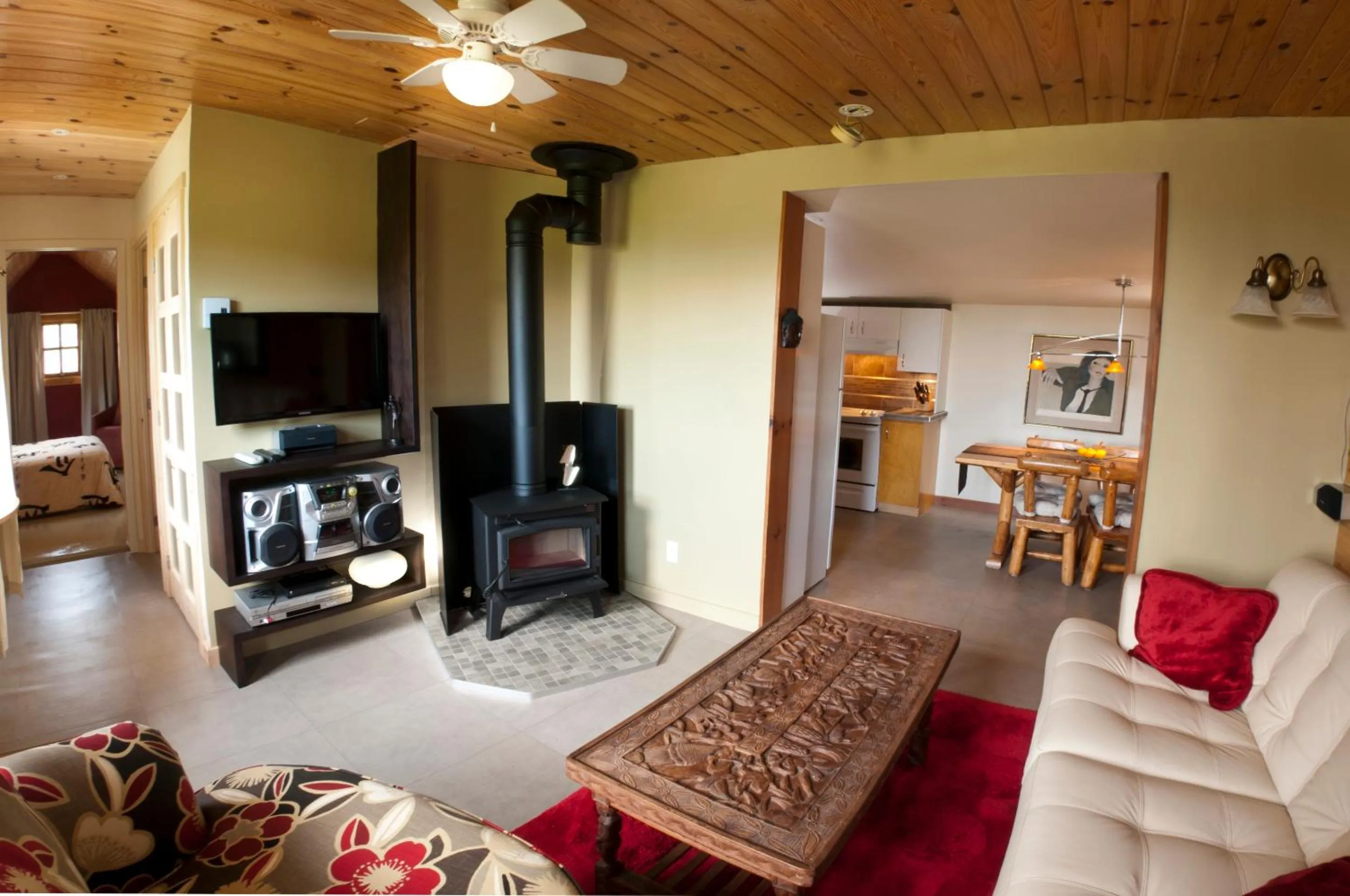 Living room in Chalet Paradis de Charlevoix