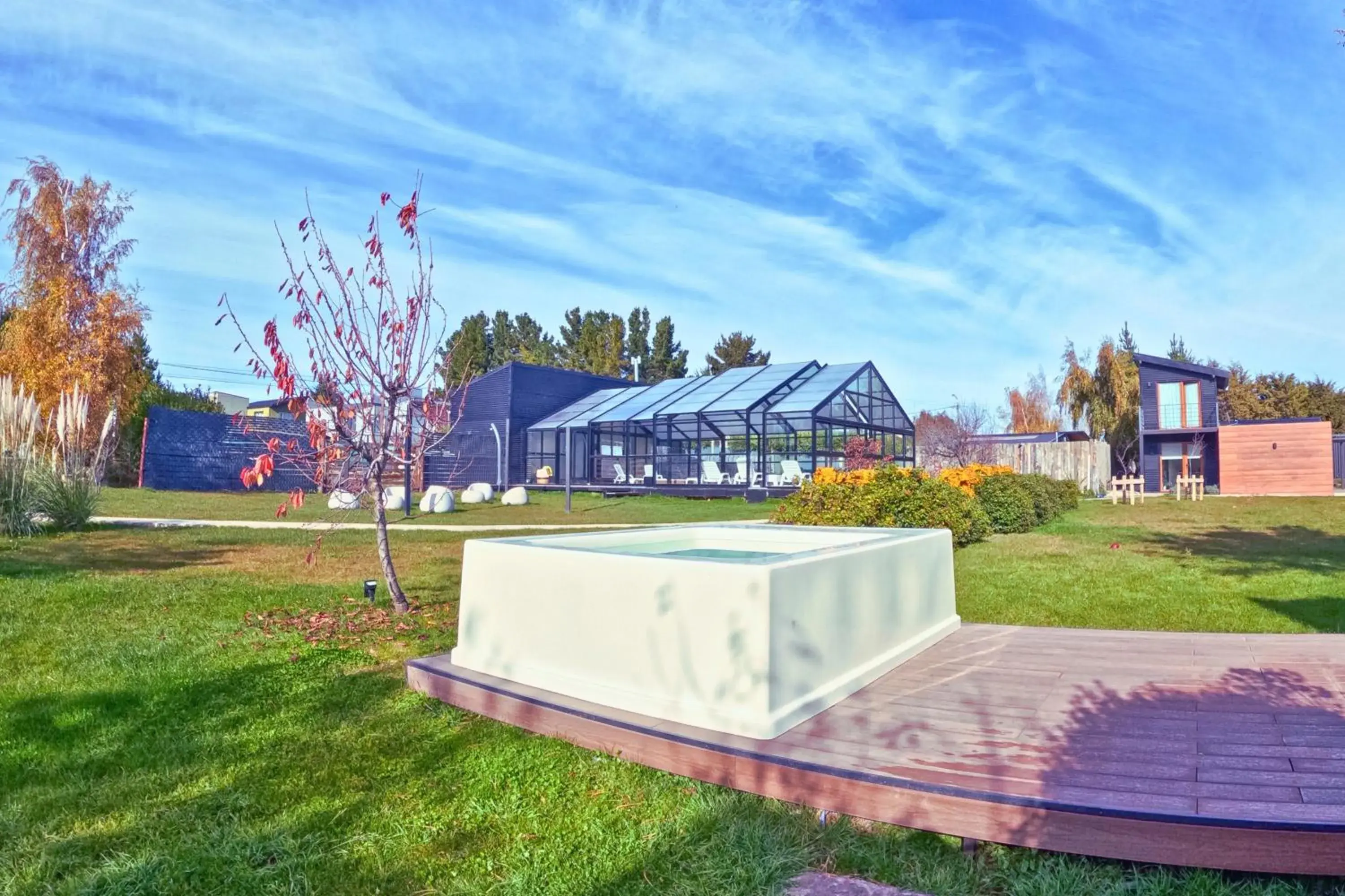 Garden view in Luna Llena Dina Huapi Garden view in Luna Llena Dina Huapi