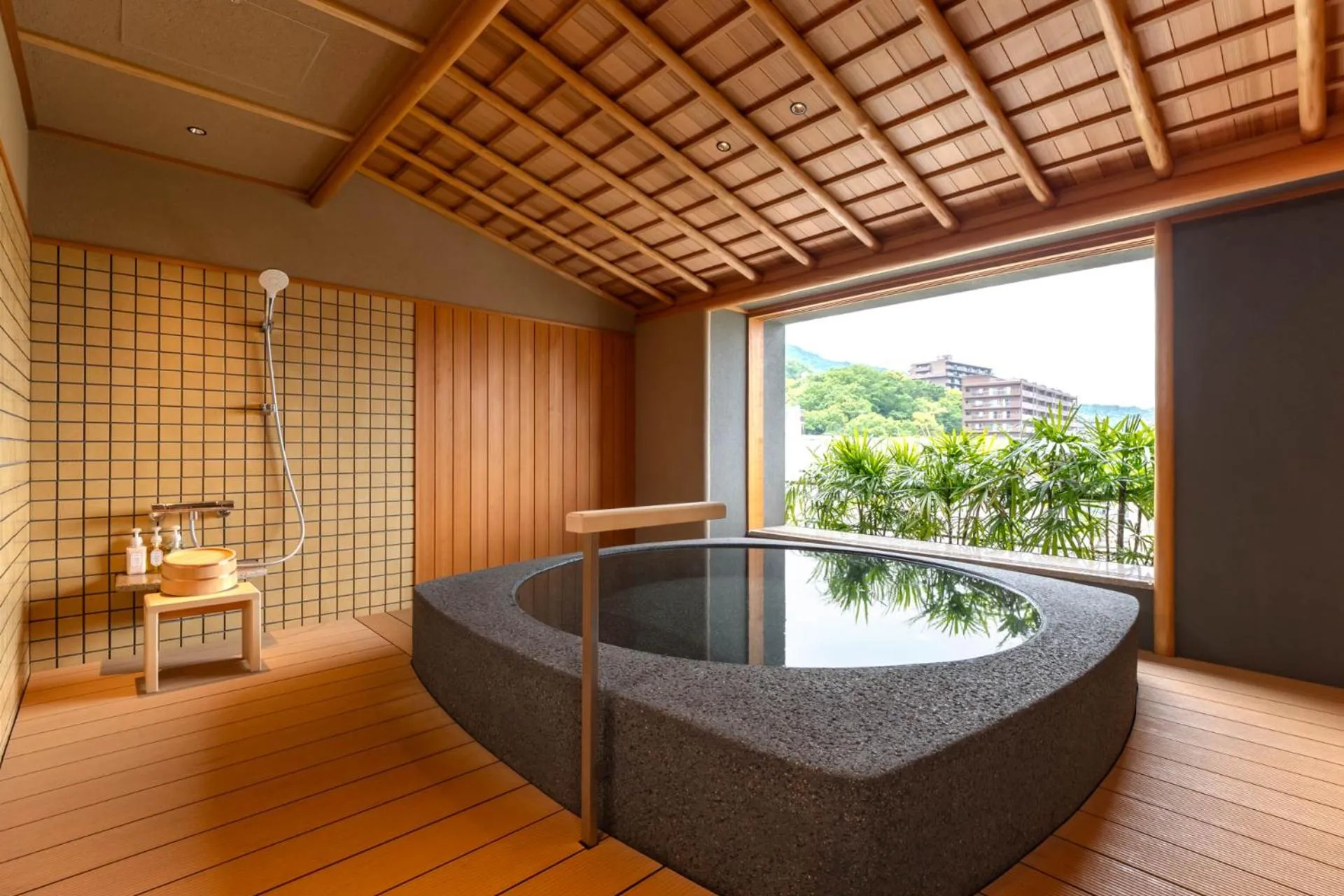 Open Air Bath in Hotel Wakamizu