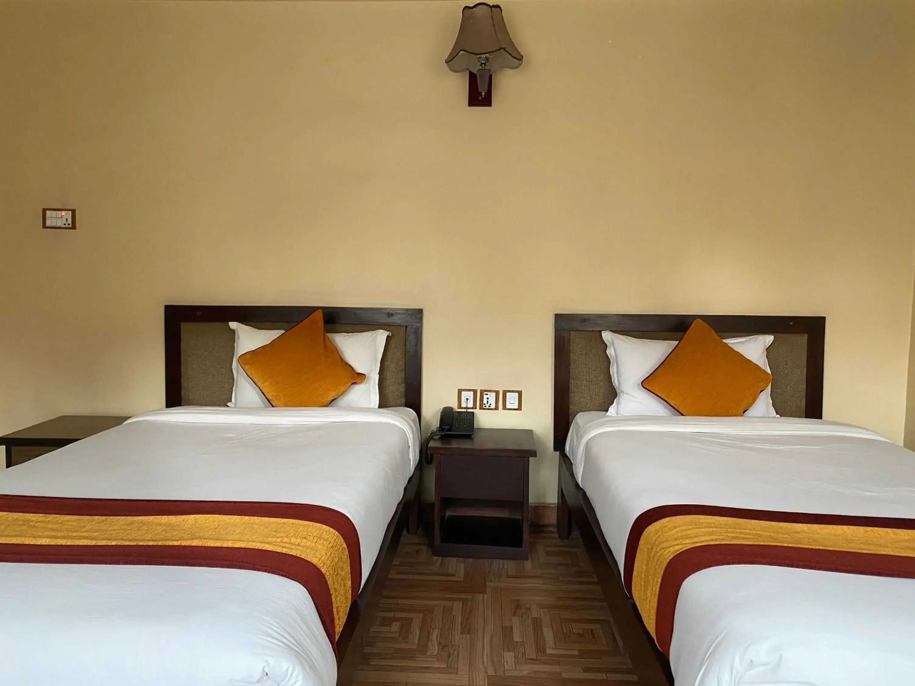 Bed in Boudha Stupa View Guest House Bed in Boudha Stupa View Guest House