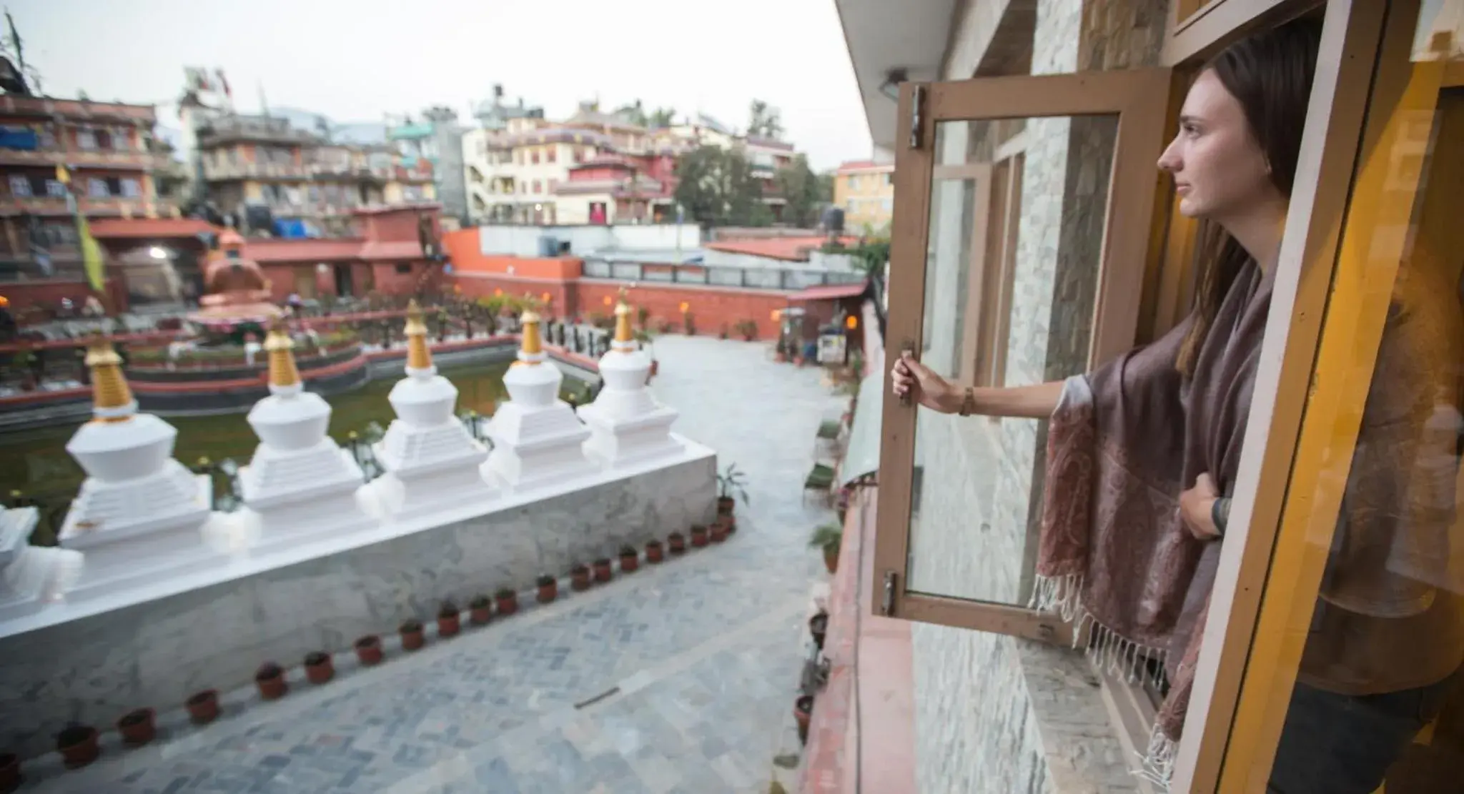 Garden view in Boudha Stupa View Guest House Garden view in Boudha Stupa View Guest House