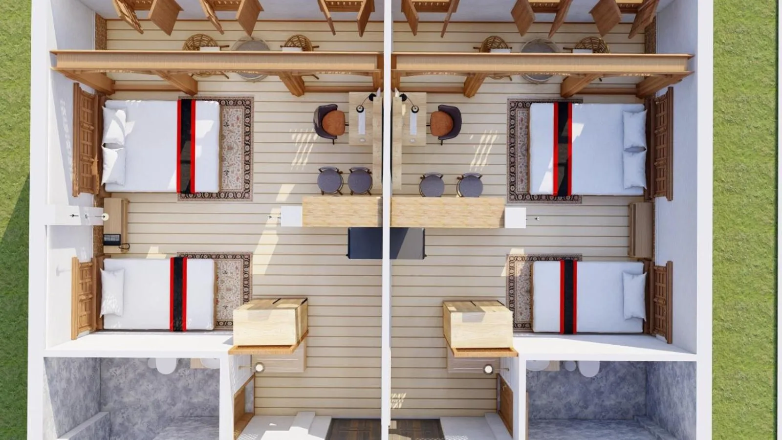 Bed in Boudha Stupa View Guest House