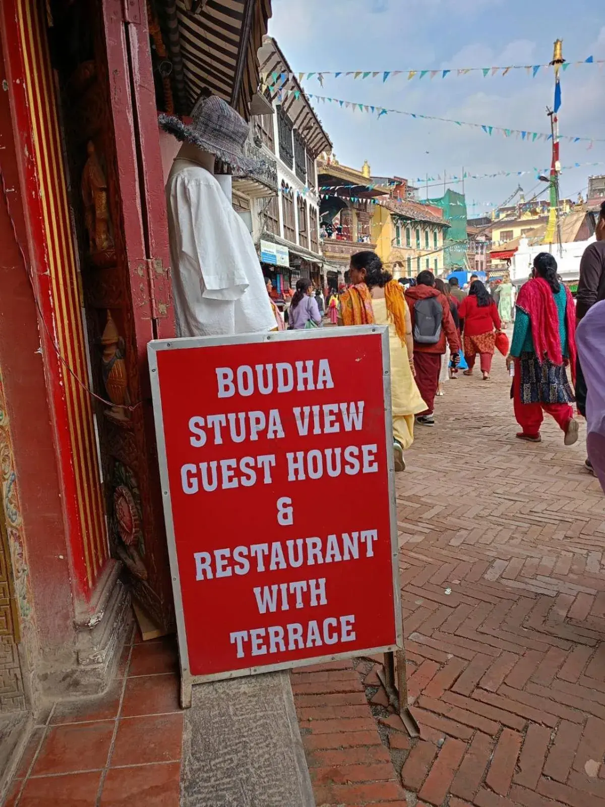 Street view in Boudha Stupa View Guest House Street view in Boudha Stupa View Guest House