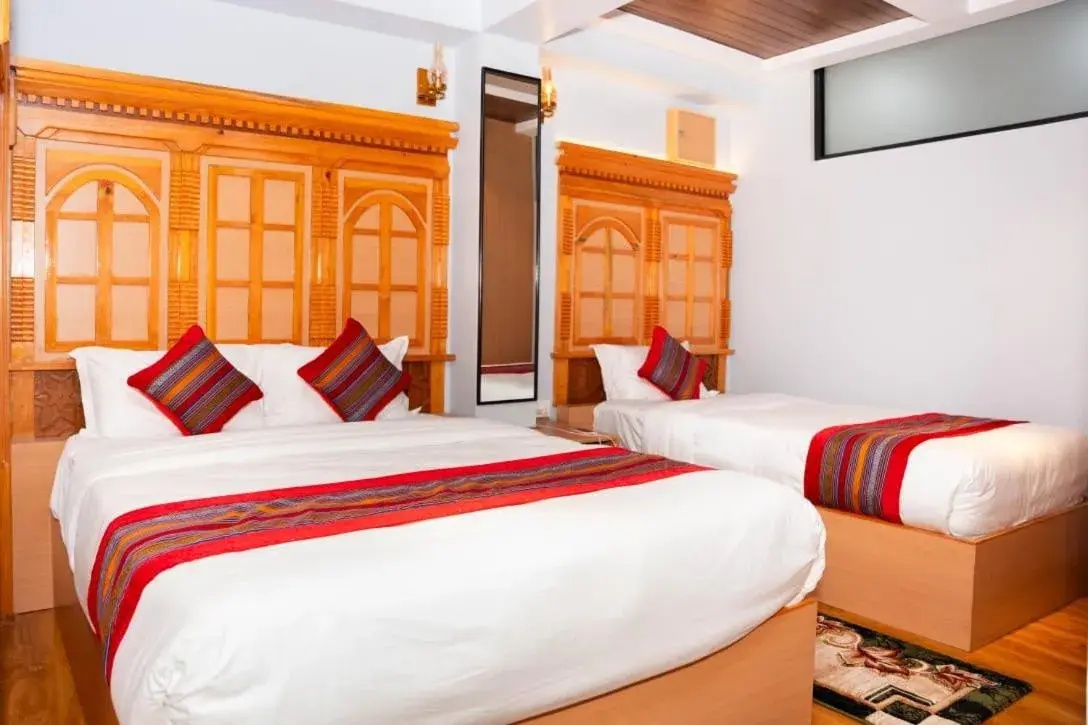 Bed in Boudha Stupa View Guest House Bed in Boudha Stupa View Guest House