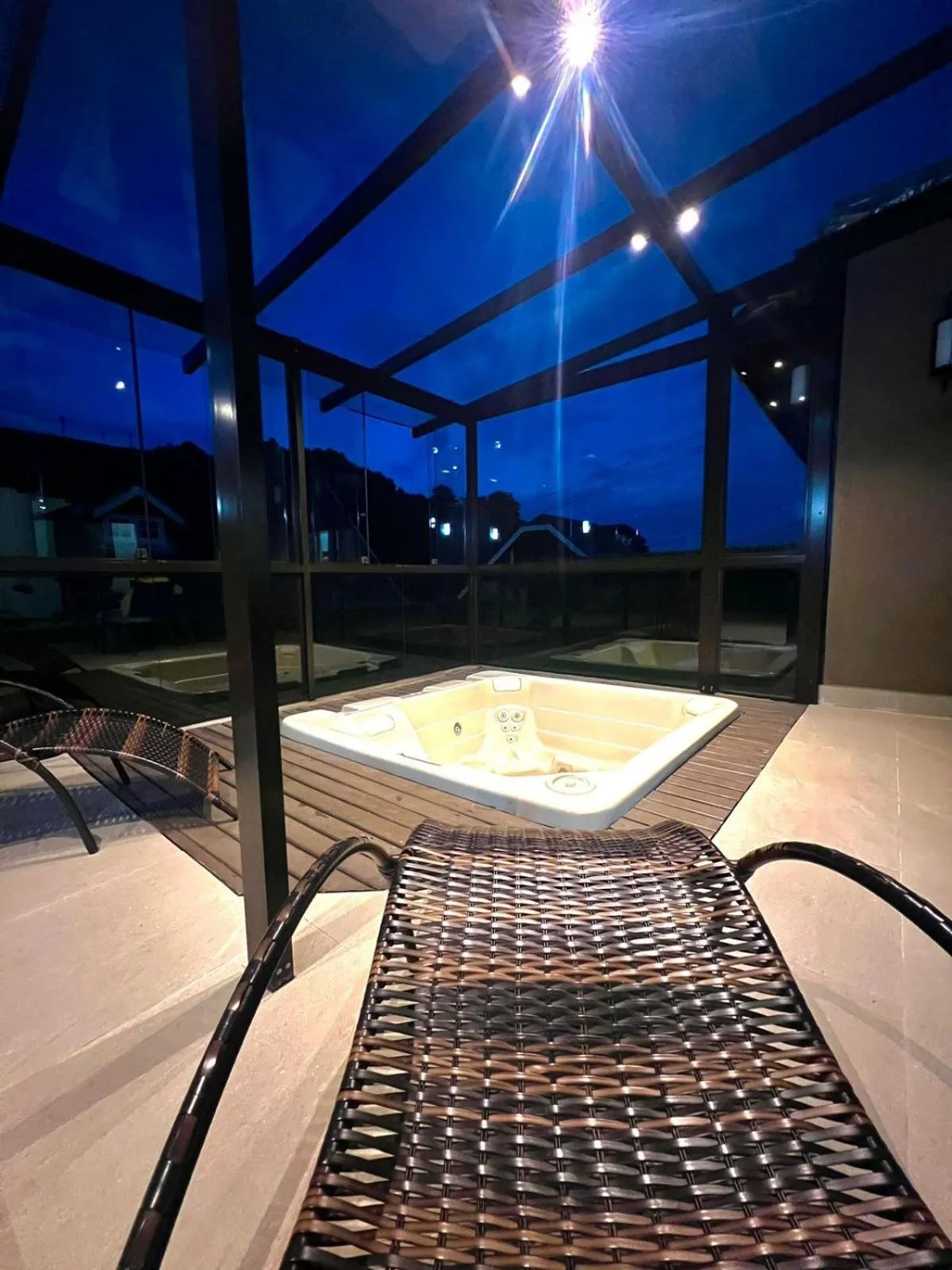 Night in Recanto Ninho Verde Village