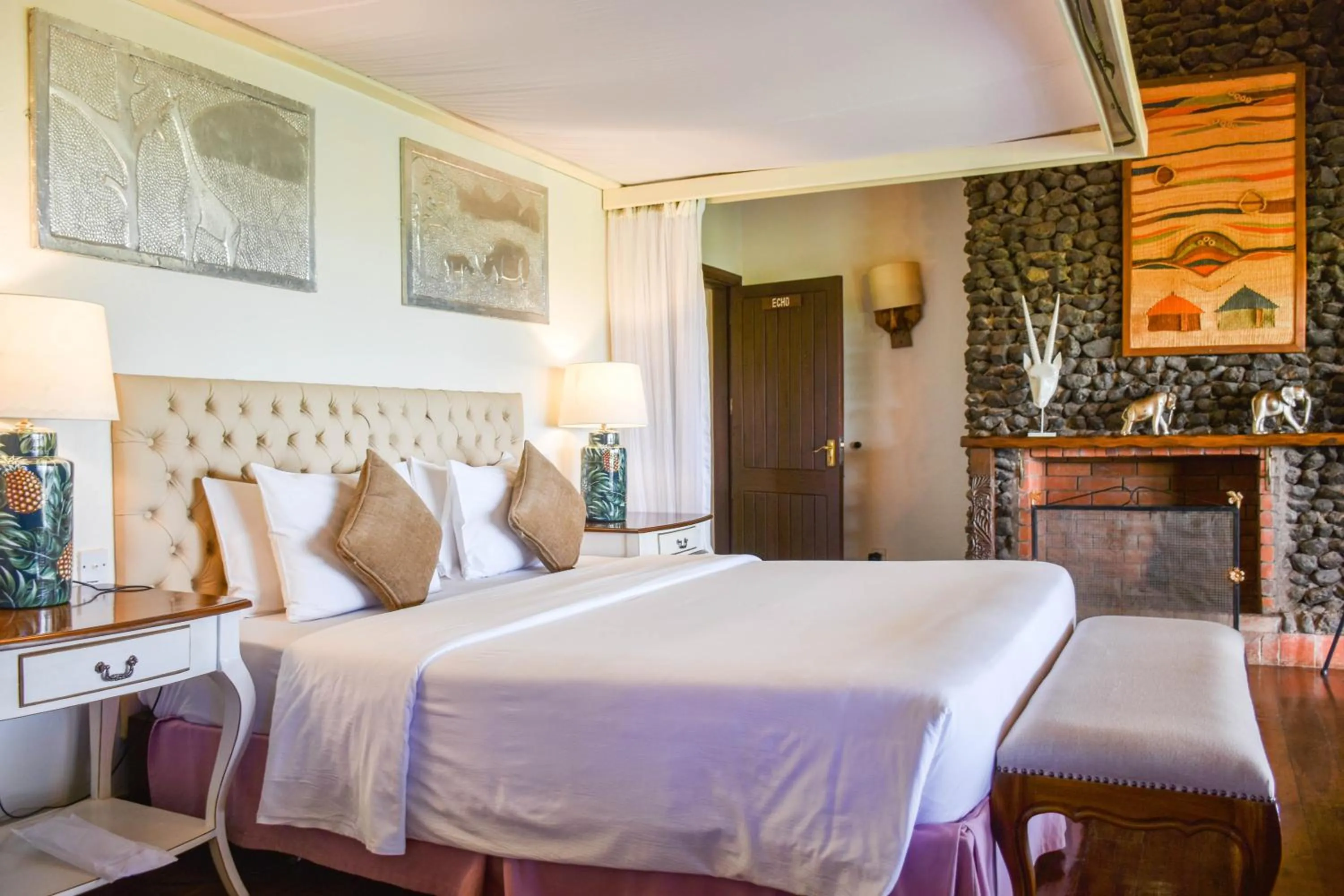 Bed in Kibo Villa Amboseli