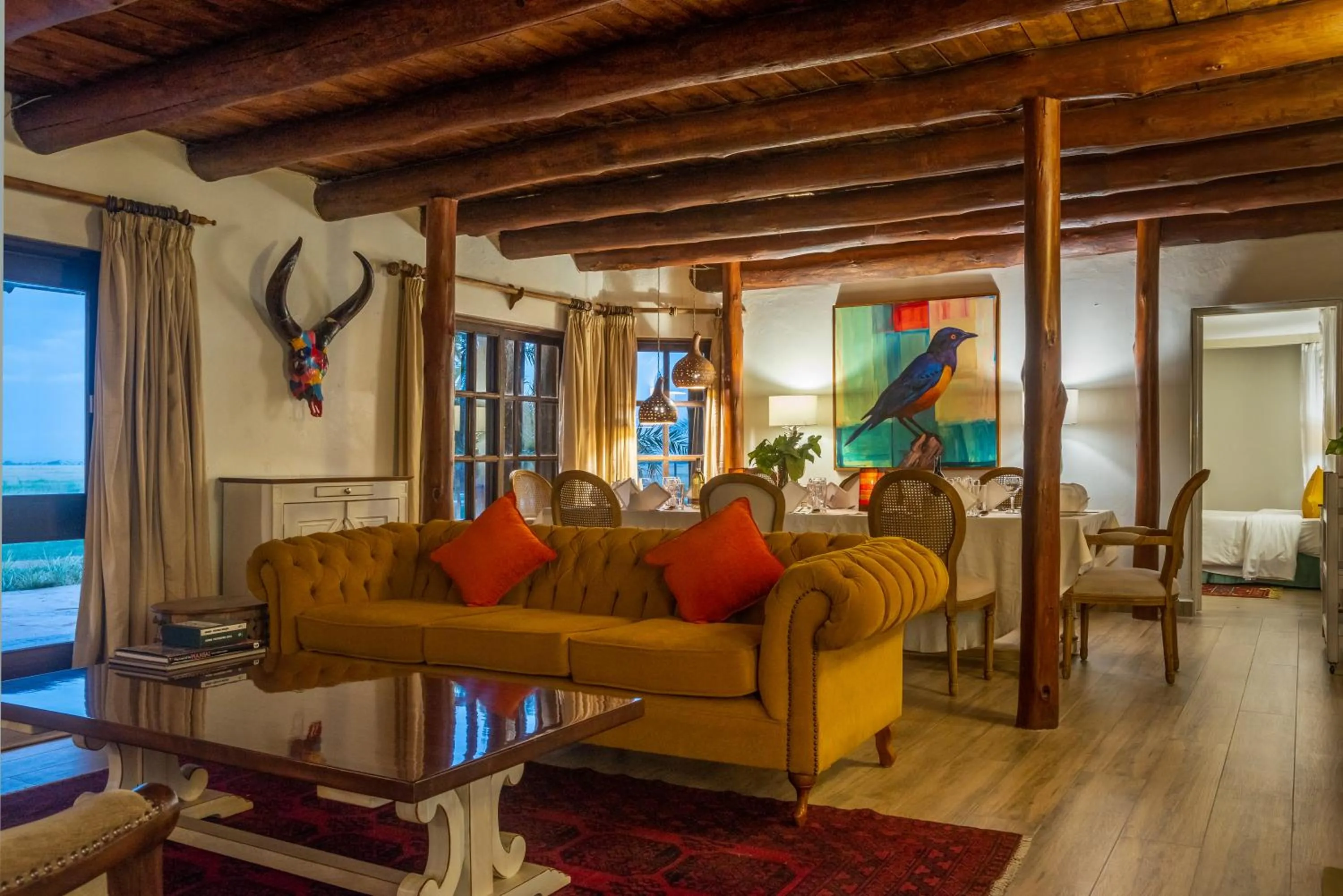 Living room in Kibo Villa Amboseli