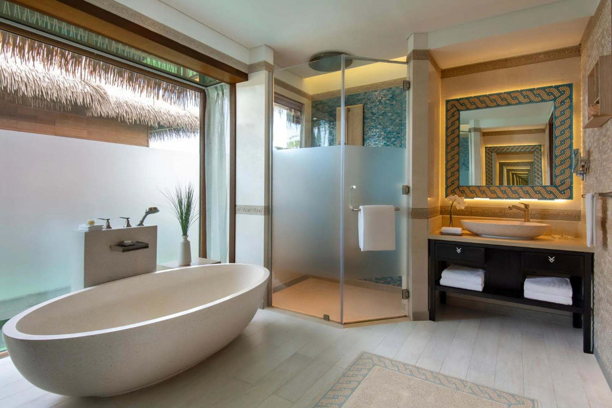 Bathroom in Banana Island Resort Doha by Anantara