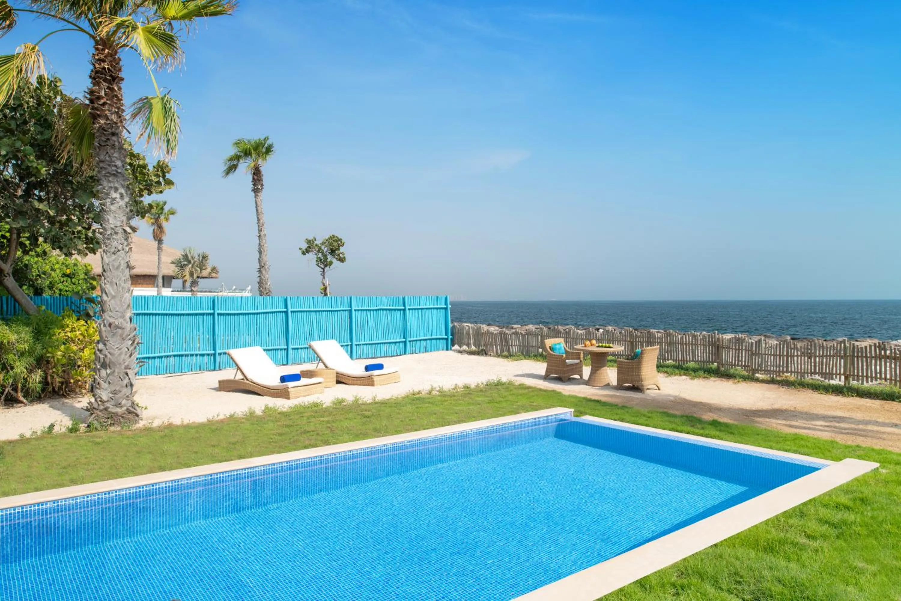 Pool view in Banana Island Resort Doha by Anantara